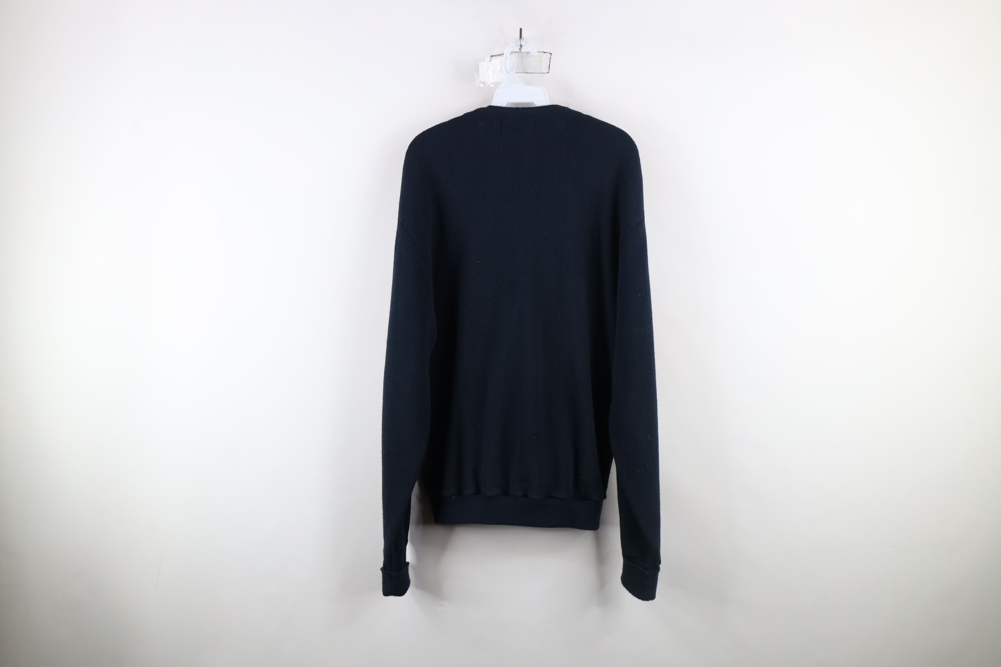 Vintage Vintage 90s Senior Golf Knit Cardigan Sweater Navy Blue USA Size US L / EU 52-54 / 3 - 10 Thumbnail