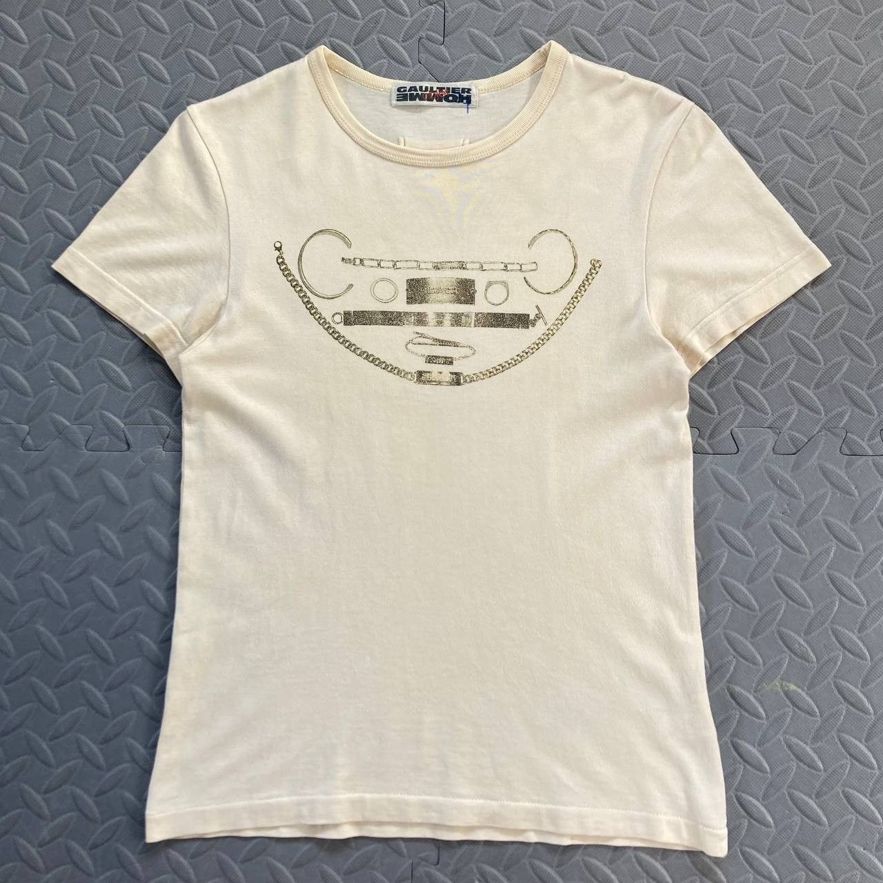 Gaultier Homme Objet Vintage 90’s Abstract Face Tee Size US XS / EU 42 / 0 - 5 Thumbnail