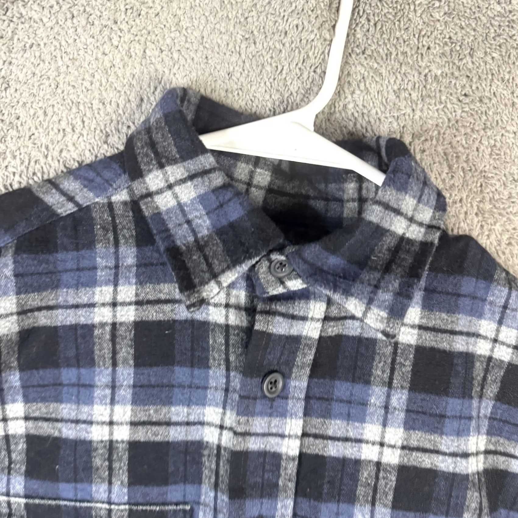 Vintage L.L. Bean Shirt Mens Small Blue Plaid Chamois Flannel Button Front Long Sleeve Size US S / EU 44-46 / 1 - 7 Thumbnail