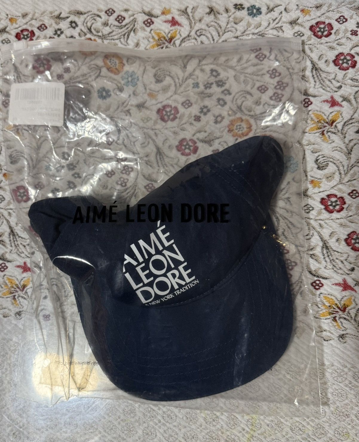 Aime Leon Dore Aime Leon Dore ALD Stacked Logo Hat Cap Navy Cotton SnapBack Size ONE SIZE - 11 Thumbnail