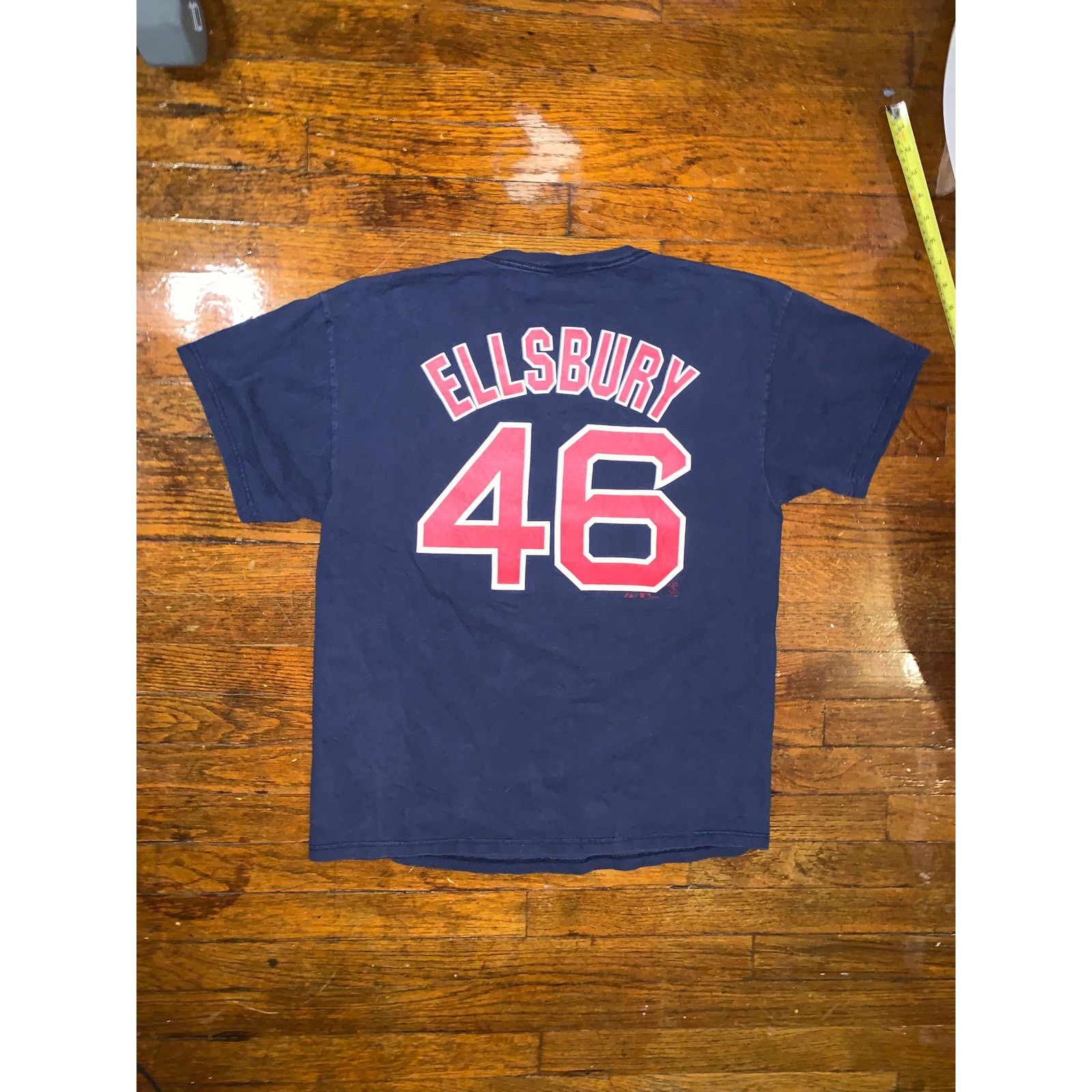 MLB Boston Red Sox Ellsbury T Shirt Majestic L Navy 2008 USA MLB Size US L / EU 52-54 / 3 - 1 Thumbnail