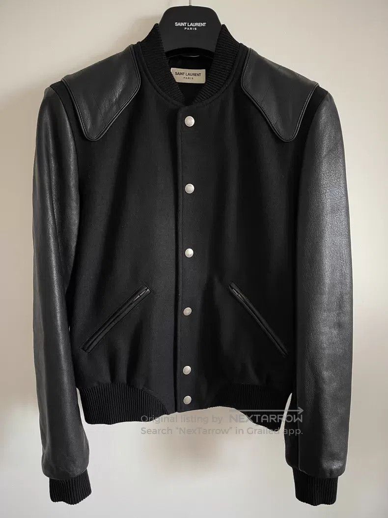 Saint Laurent Paris Saint Laurent Paris Solid Black Leather Sleeve Patchwork B Size US S / EU 44-46 / 1 - 1 Thumbnail