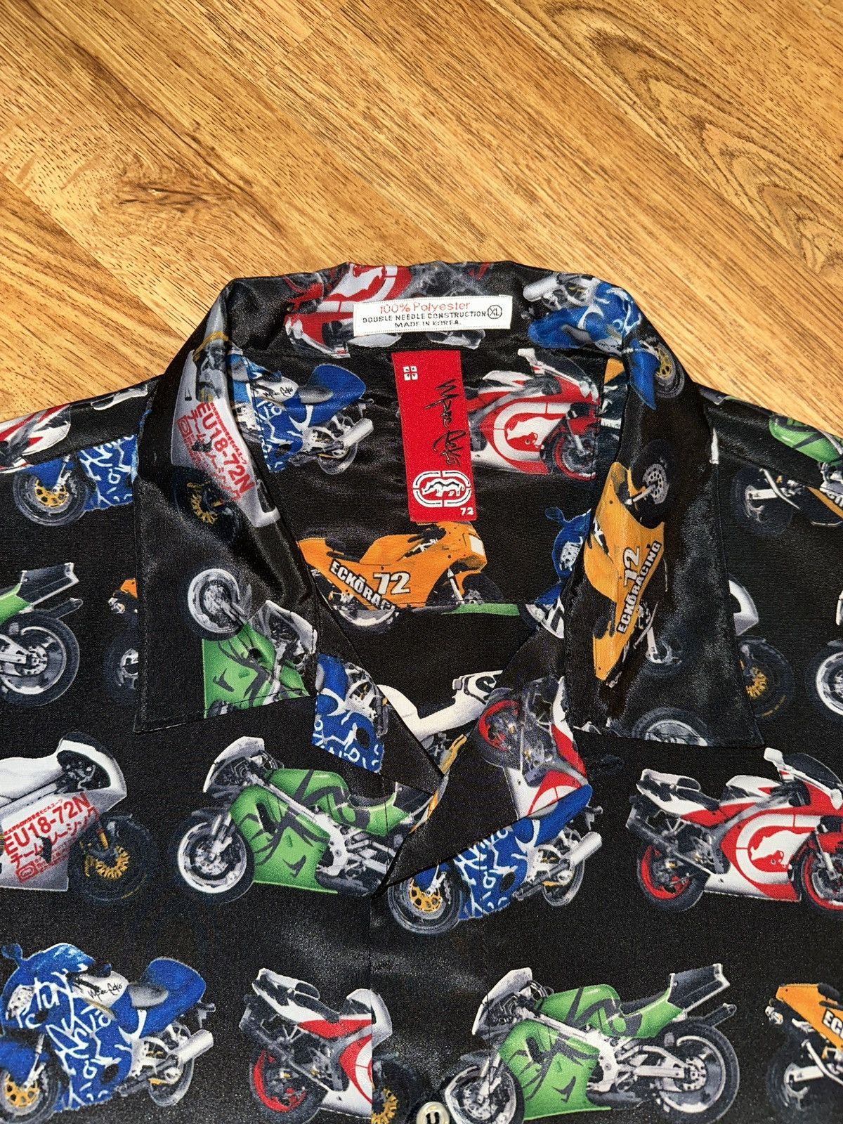 Ecko Unltd. × Marc Ecko × Vintage Vtg MARC ECKO Superbike Racing Tribute Camp Shirt Men’s XL Size US XL / EU 56 / 4 - 4 Thumbnail