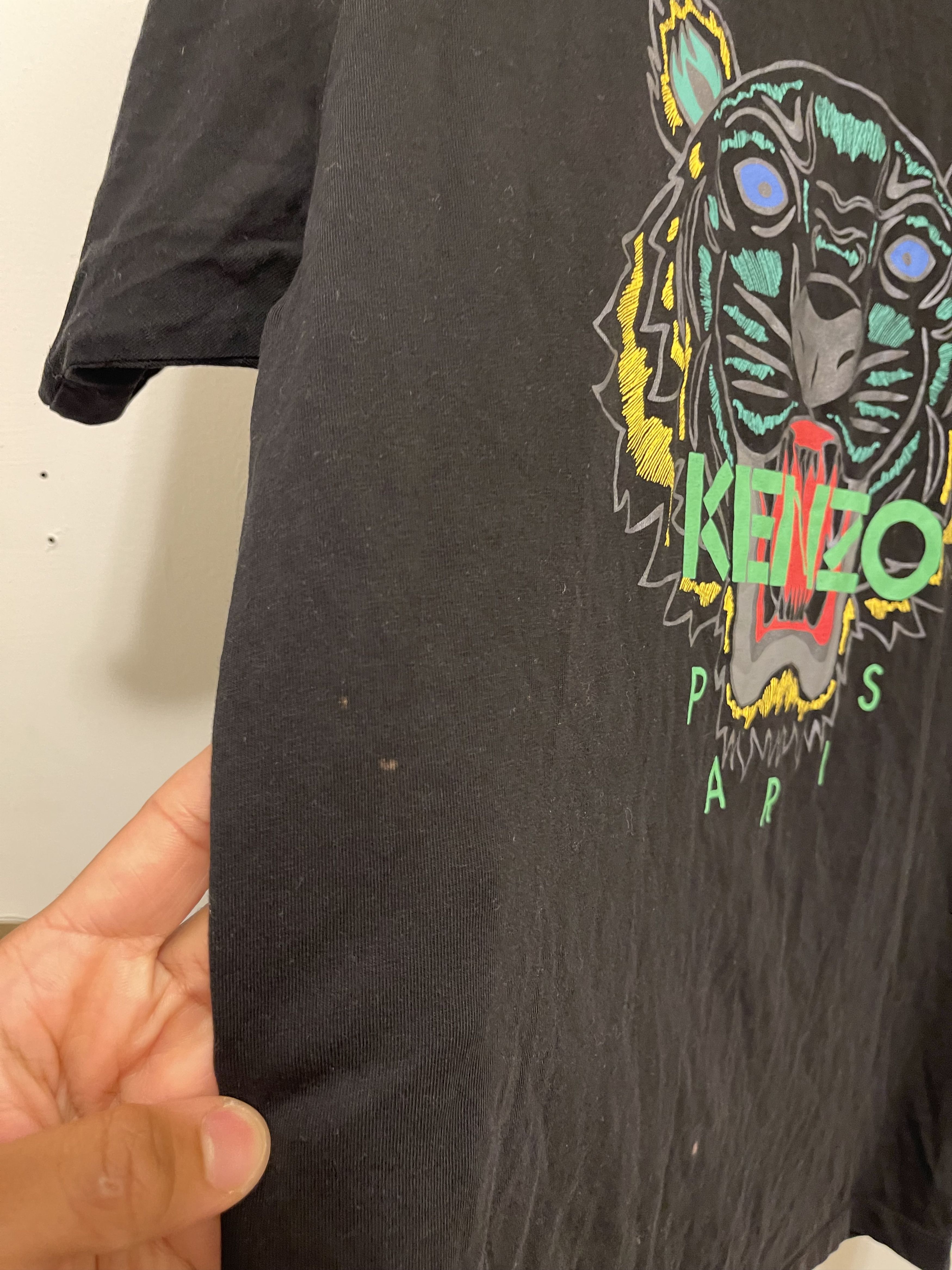 Kenzo KENZO PARIS BLACK TEE TIGER PRINT LOGO Size US M / EU 48-50 / 2 - 8 Thumbnail