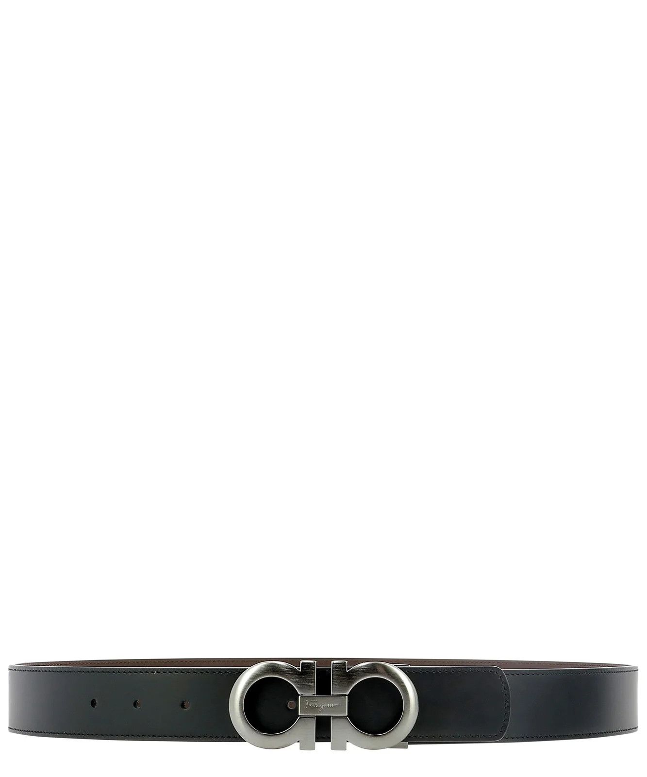 Salvatore Ferragamo o1s22i1n1025 Size: 115 / Reversible Gancini Belt in Brown Size 42 - 1 Thumbnail