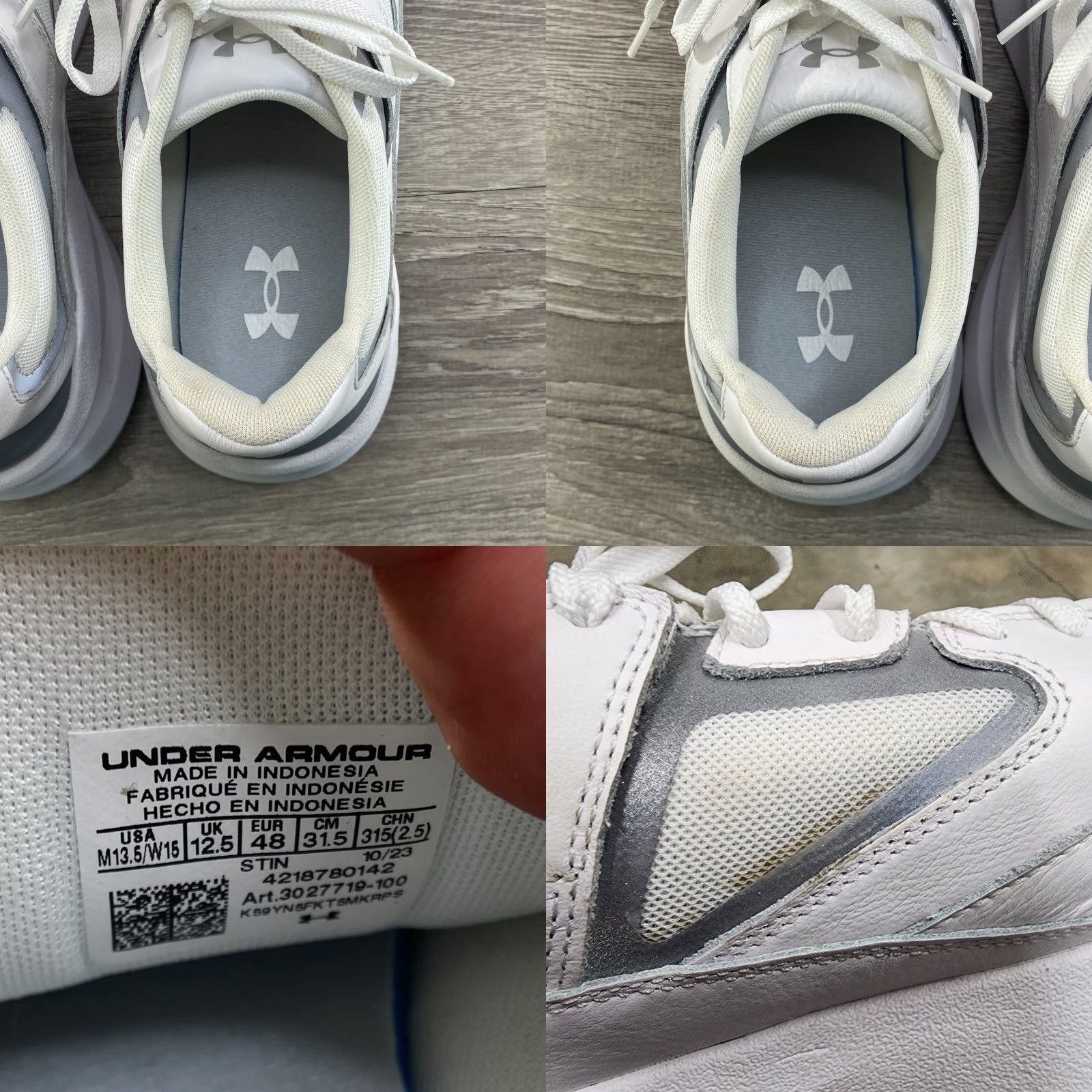 Under Armour Under Armour Forge 96 White Reflective Leather Unisex NEW Mens 13.5 Womens 15 Athletic Sneaker Casual Running & Jogging, Walking Size US 12 / IT 42 - 8 Thumbnail