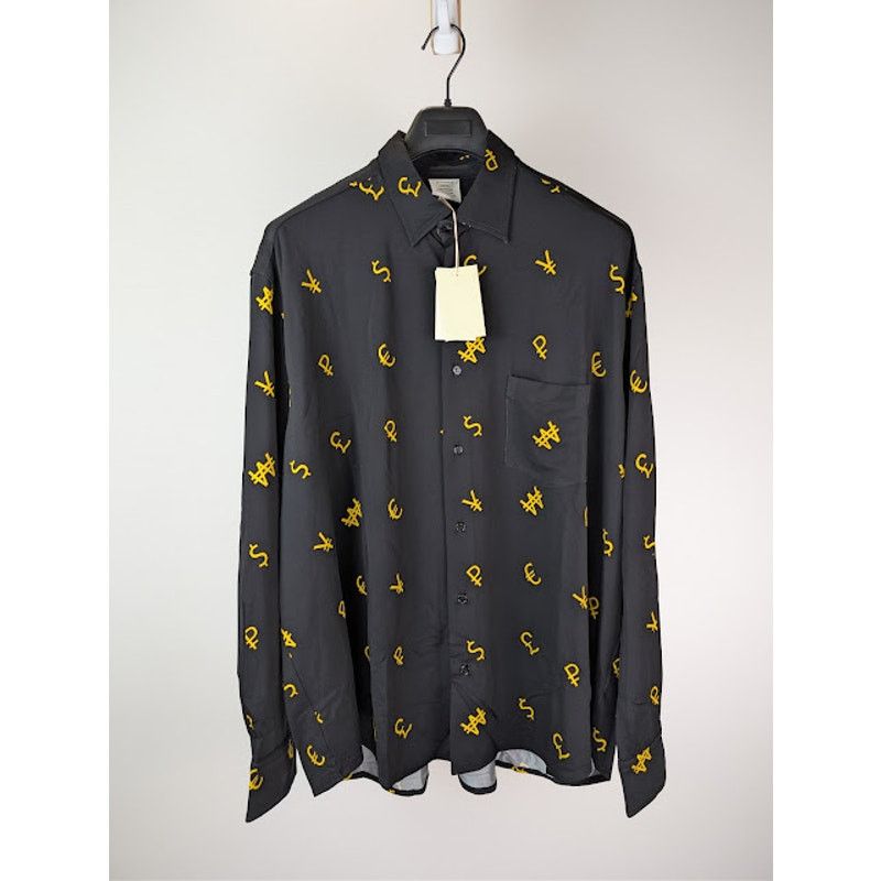 Vetements o1rshd1 Currency Print Button Up Shirt in Black Size US L / EU 52-54 / 3 - 2 Thumbnail