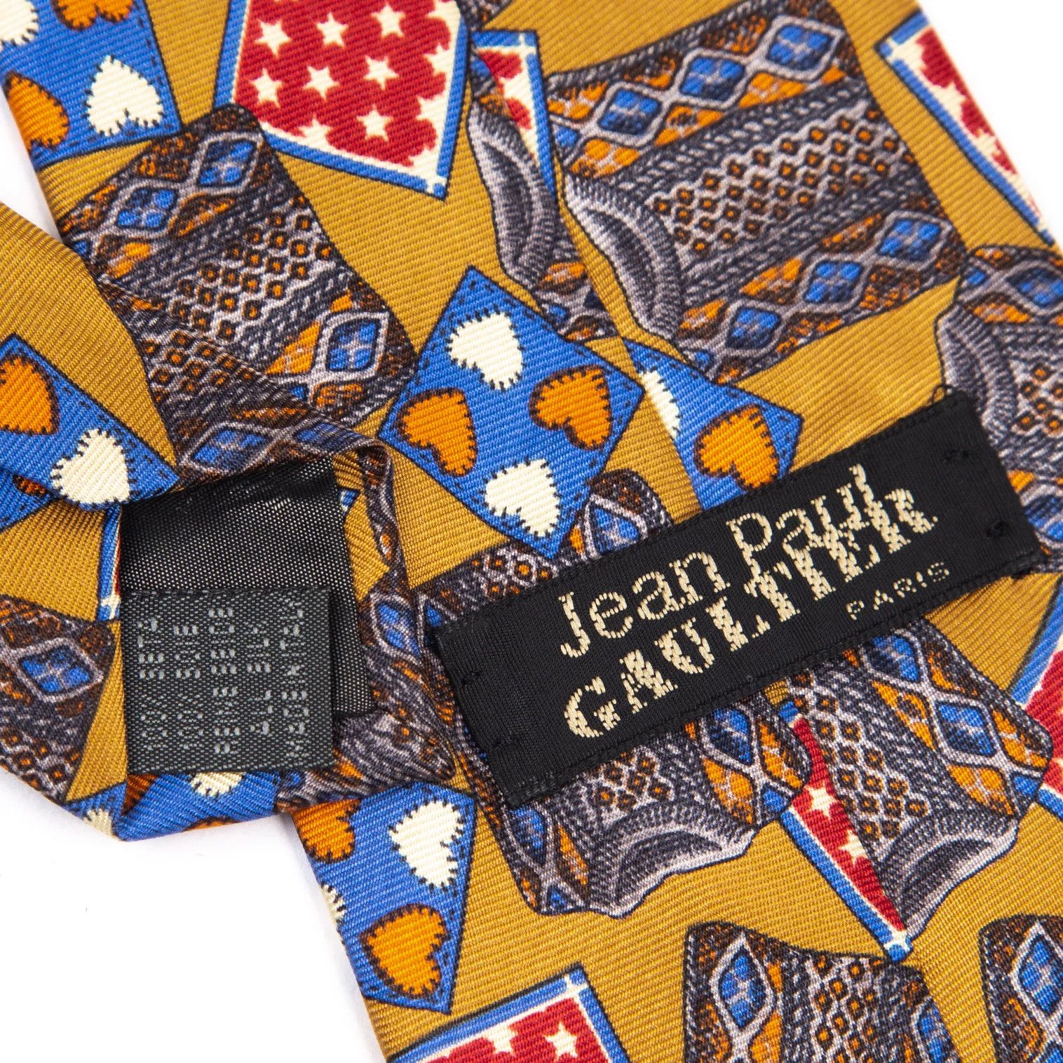 Jean Paul Gaultier Silk Sweater Print Tie in Brown Multi Size ONE SIZE - 7 Thumbnail