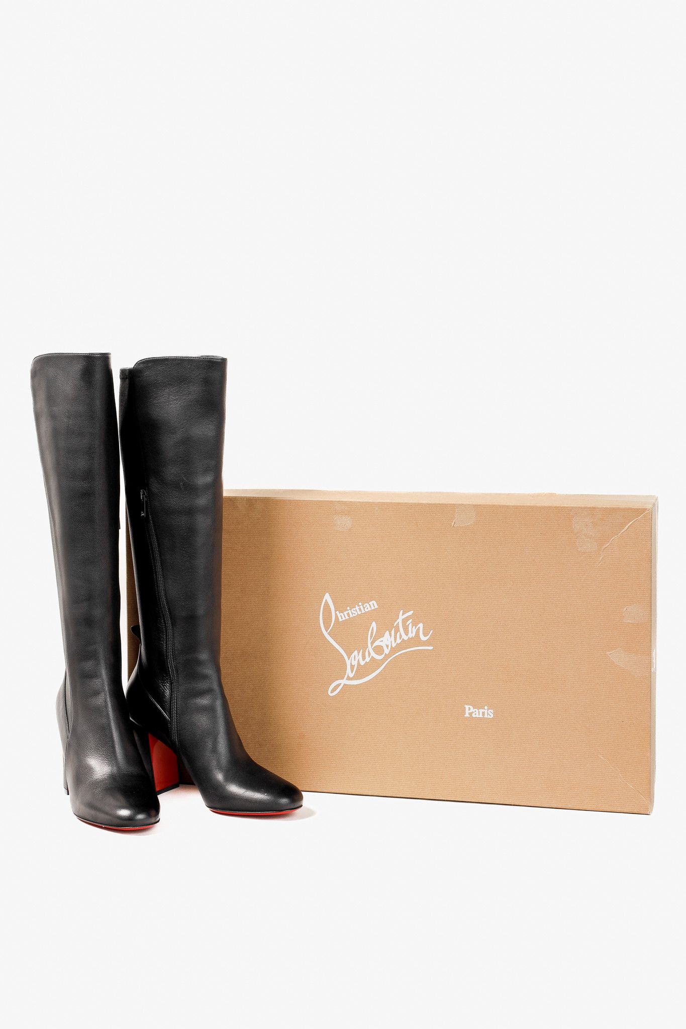 Christian Louboutin Christian Louboutin Kronobotte 85 Knee-High Leather Boots Size US 8 / IT 38 - 11 Thumbnail
