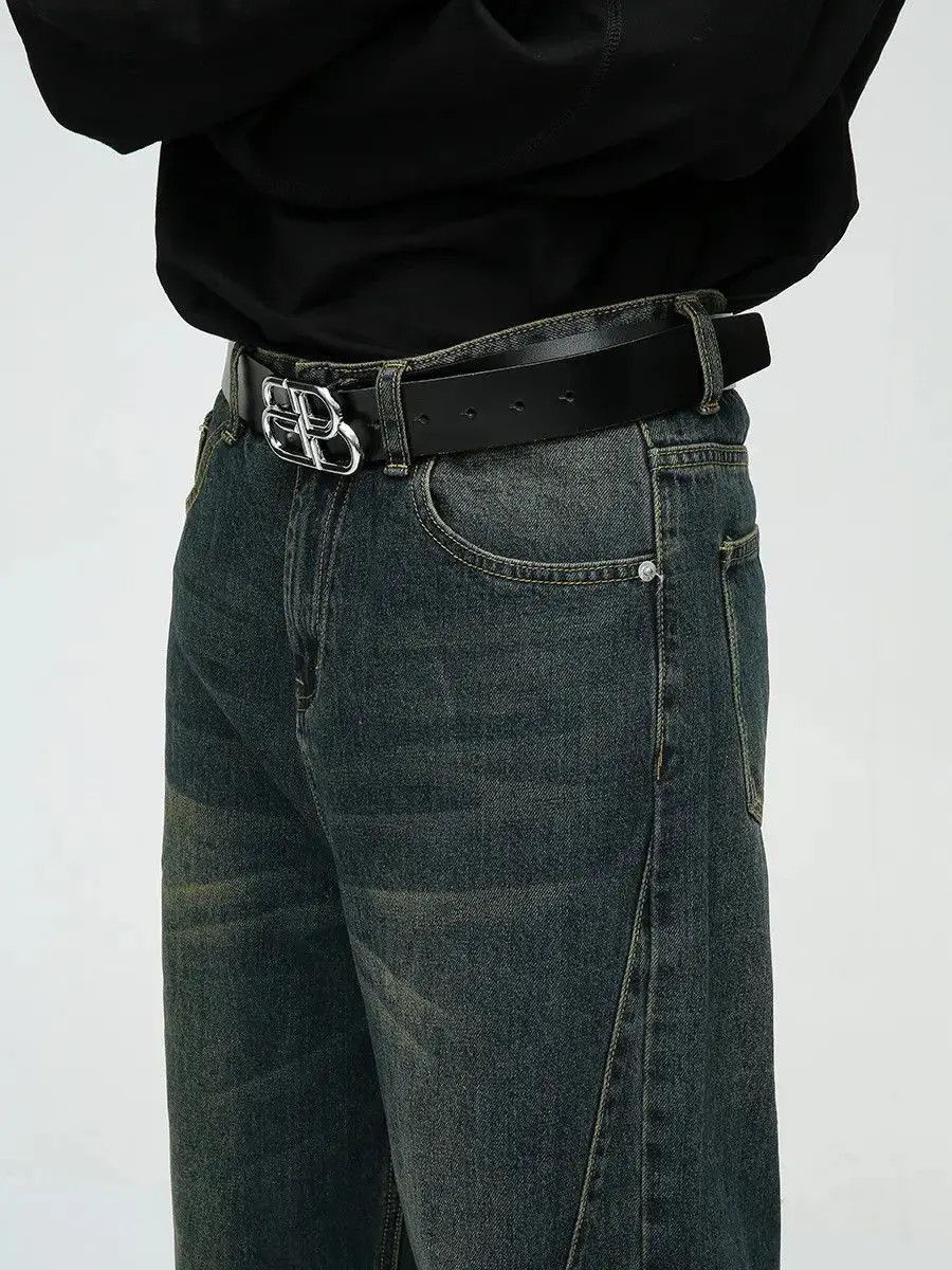 Japanese Brand Retro loose straight leg high street jeans Size US 32 / EU 48 - 3 Thumbnail