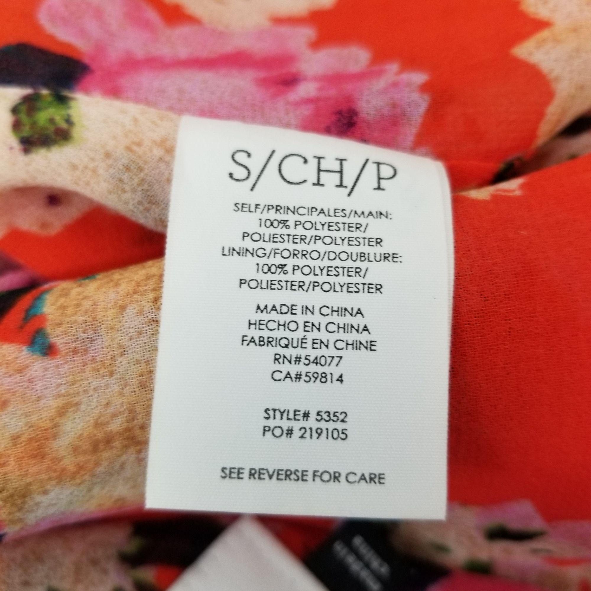 Other Cabi S Orange Floral LUSH Top Cold Shoulder Chiffon Sheer 53 Size S / US 4 / IT 40 - 6 Thumbnail