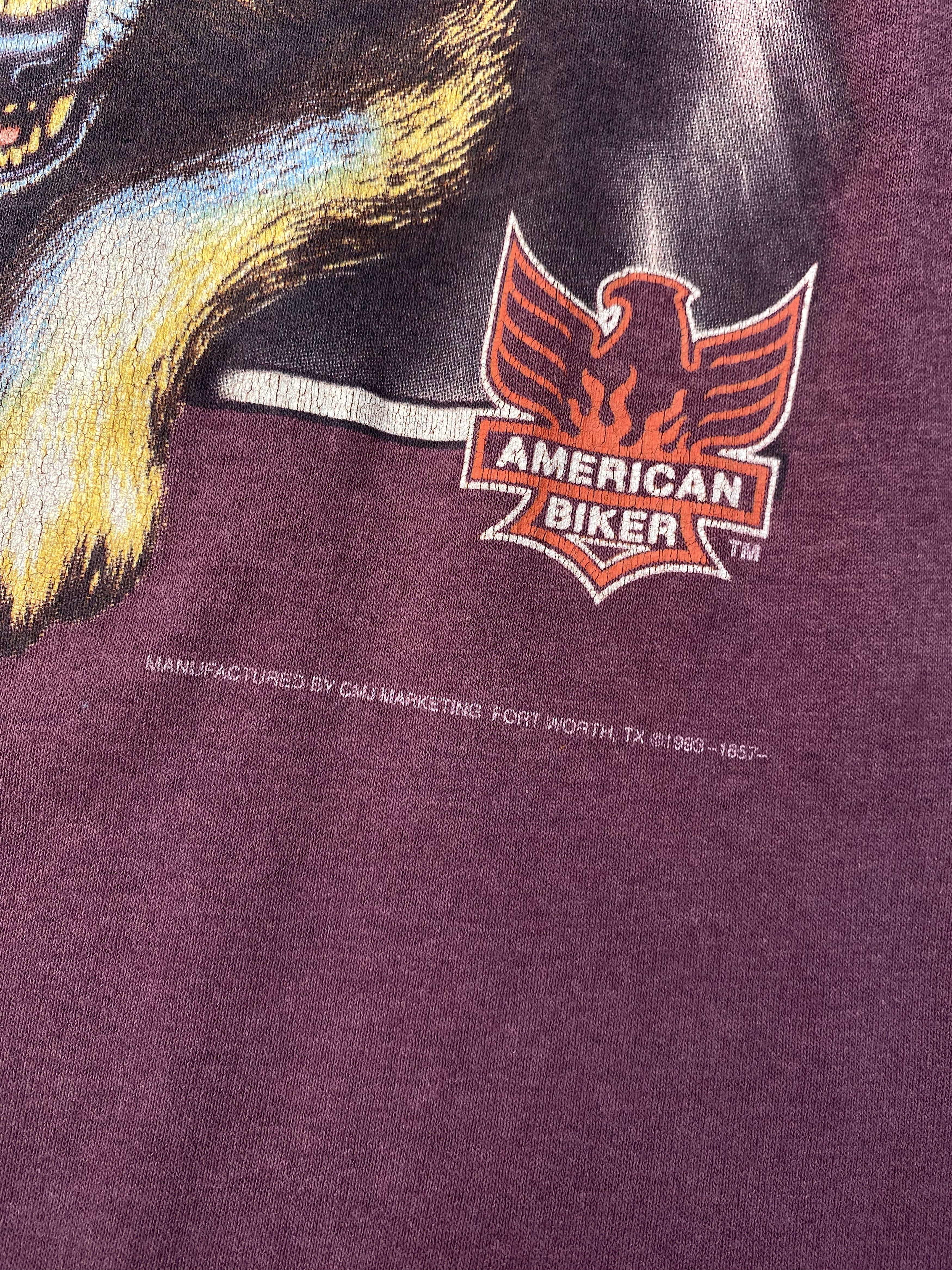 Vintage Original 1993' 3D Emblem "Leader of The Pack" American Biker Size US L / EU 52-54 / 3 - 8 Thumbnail
