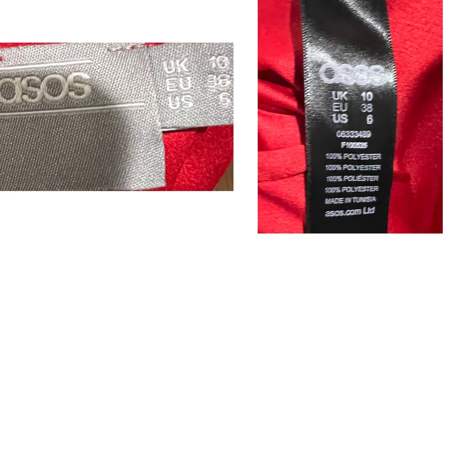 Asos ASOS Jumpsuit Womens Red Draped Neckline Open Back Strappy Size 6 Size 28" / US 6 / IT 42 - 8 Thumbnail