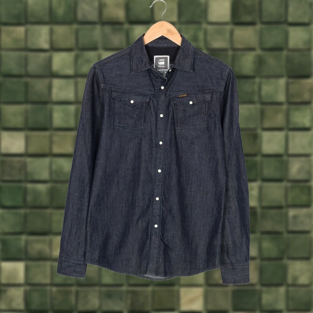 G-Star G-STAR ARC 3D Denim Shirt Slim Fit Men Size S Long Sleeve Snap Size US S / EU 44-46 / 1 - 1 Thumbnail