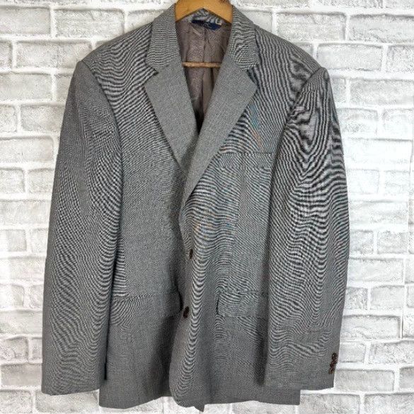 Brooks Brothers Brooks Brothers Blazer Jacket Mens 41R 2 Button Notch Lapel Wool Stretch Gray Solid Vented 4-Button Sleeve Regular Size 42R - 2 Thumbnail