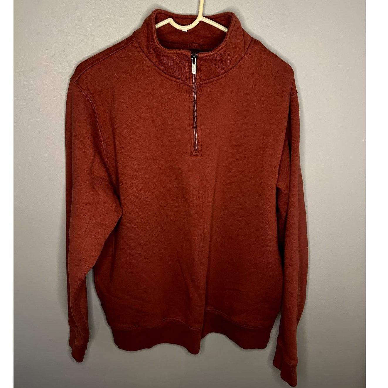 Other L.L.Bean Quarter-Zip Pullover Sweater Burnt Red Medium Size US M / EU 48-50 / 2 - 1 Thumbnail
