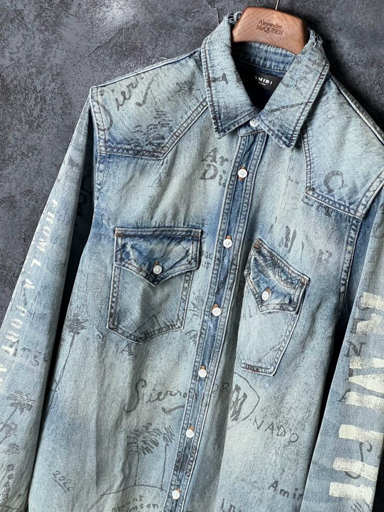 Amiri Amiri Blue cotton denim jacket 2502-Nextarrow Size US M / EU 48-50 / 2 - 4 Thumbnail