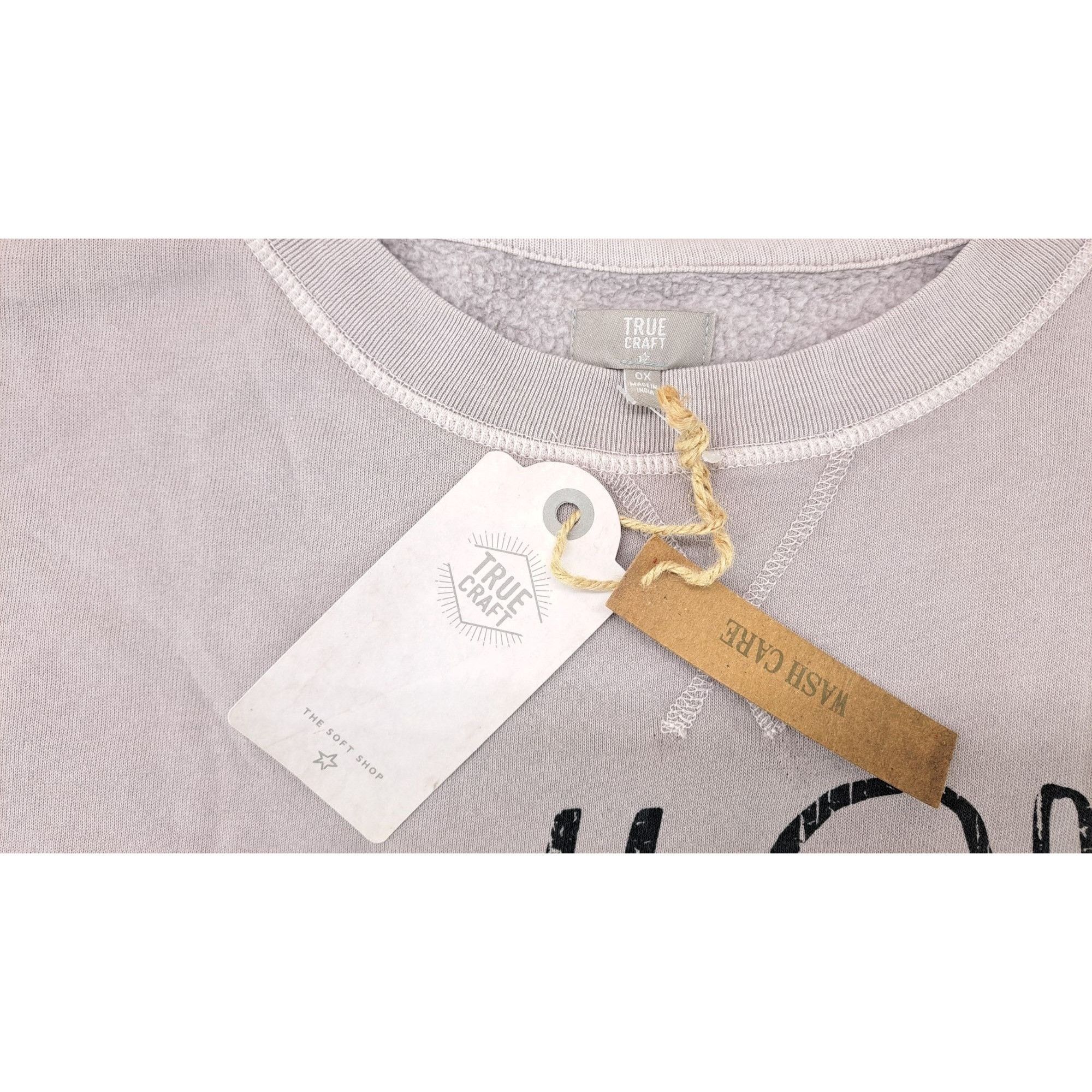 Other True Craft Graphic Sweatshirt Curse 2020 Covid Beige Soft Size XXL / US 16-18 / IT 52-54 - 5 Thumbnail