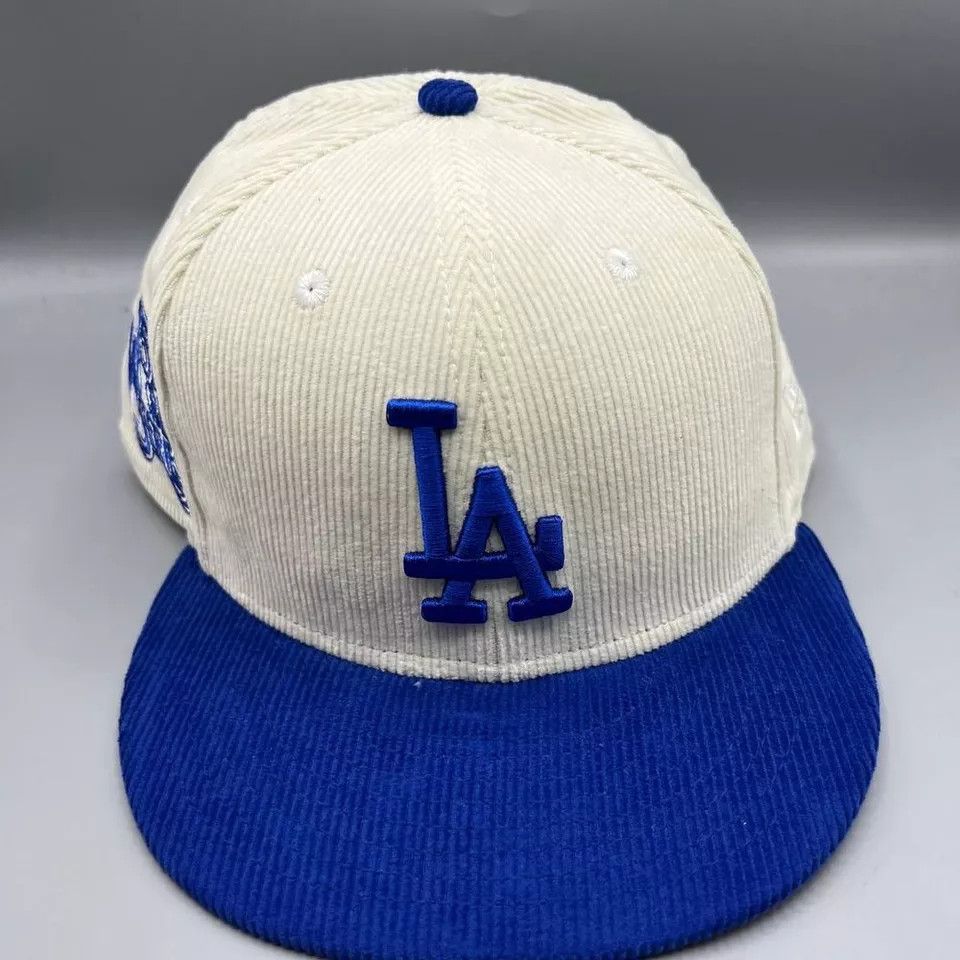 New Era Los Angeles LA Dodgers Hat Men 8 Corduroy 59Fifty New Era Size ONE SIZE - 2 Thumbnail