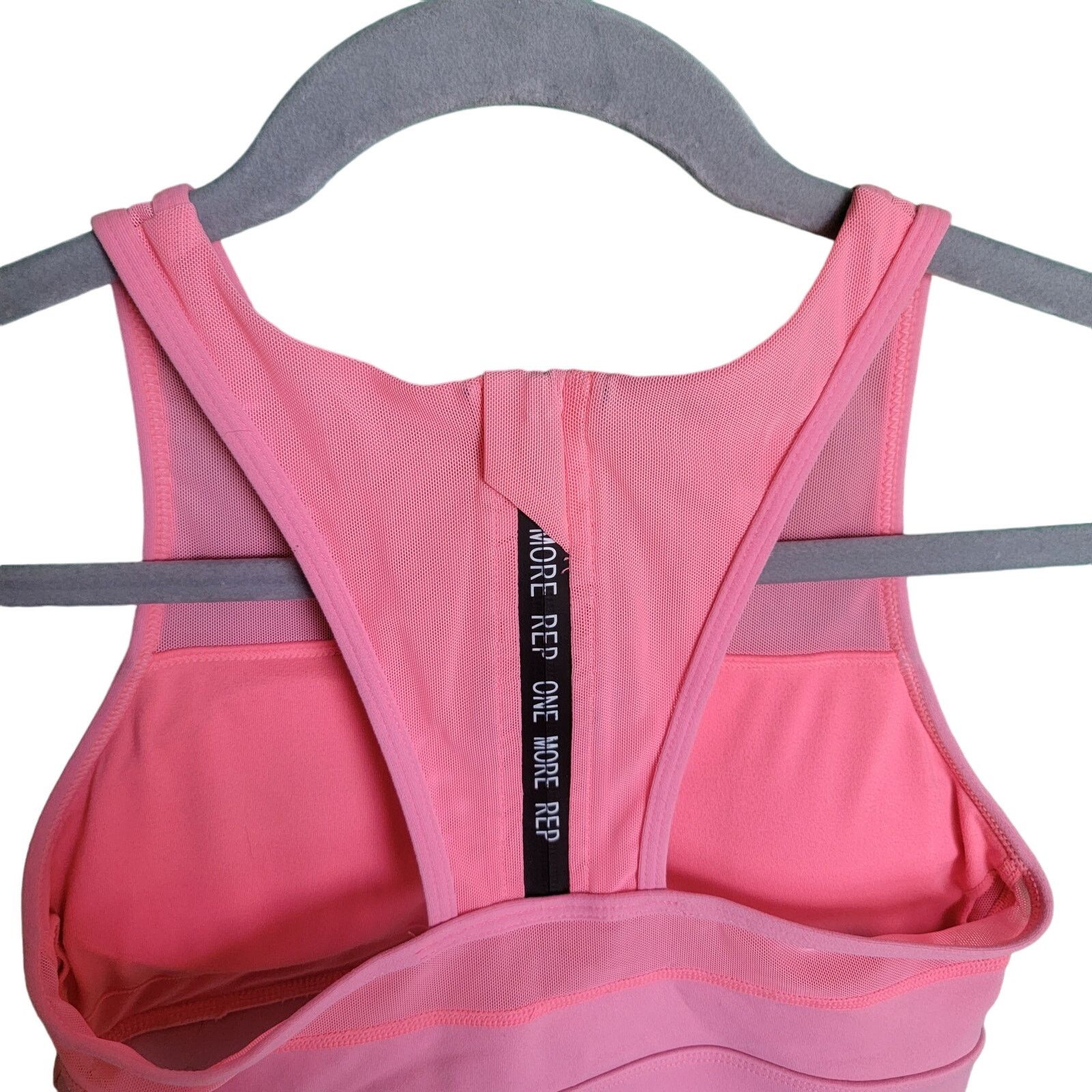 Other Hot Pink Coral High Neck Sports Bra Size Small Size ONE SIZE - 7 Thumbnail