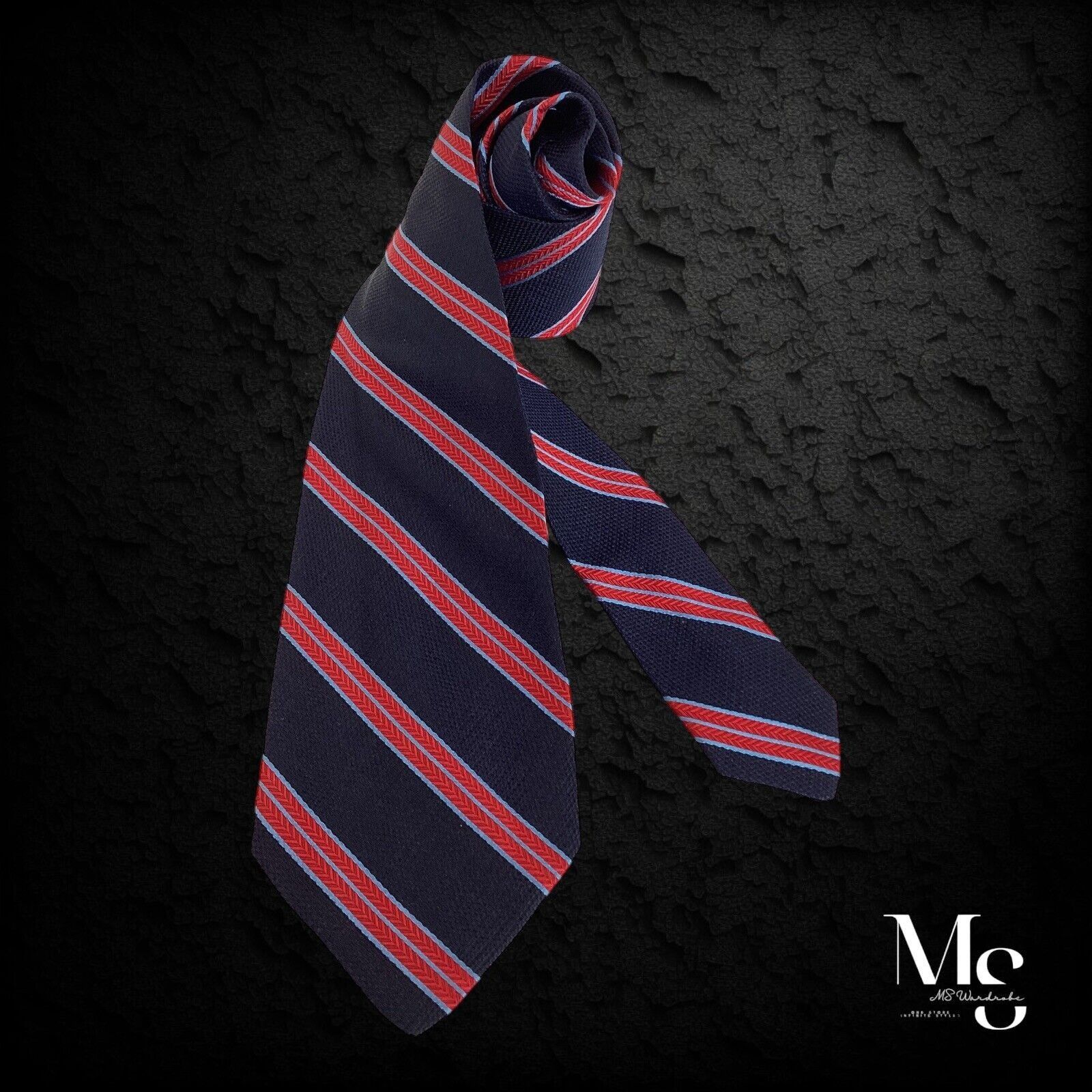 Brioni SANTOSTEFANO Blue Striped Luxury Silk Tie Hand Made In Italy Size ONE SIZE - 1 Thumbnail