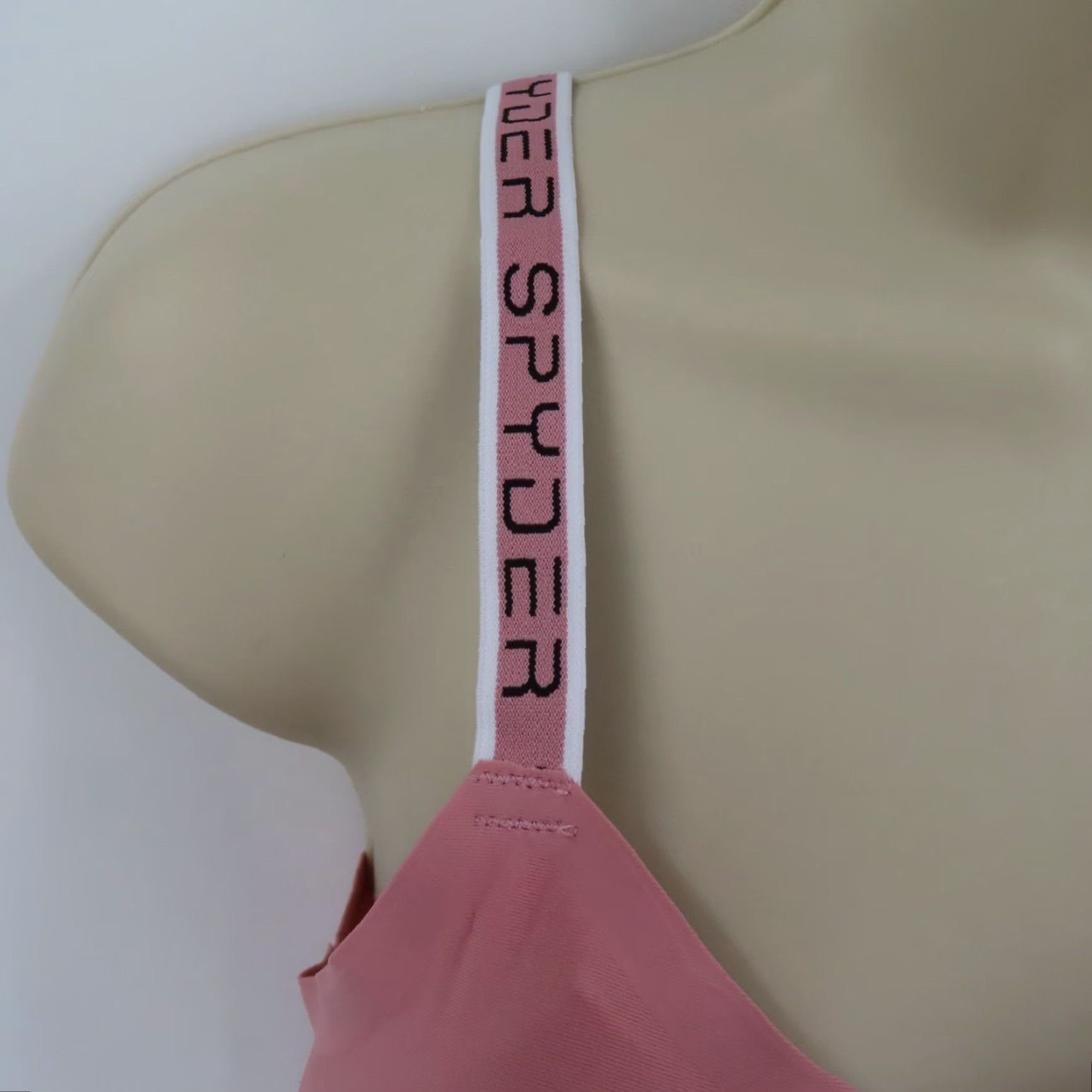Spyder Spyder Womens Bra Bralette Wireless Pink Medium M Strap Removable Bust Pads Logo Strap Adjustable Pullover Sleeveless/Bralette Size ONE SIZE - 2 Thumbnail
