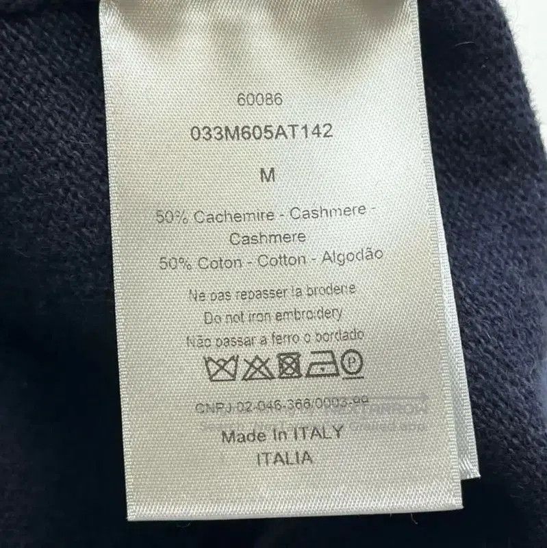 Dior Dior Men's Long Sleeve Navy Cashmere Sweater . Size US M / EU 48-50 / 2 - 5 Thumbnail