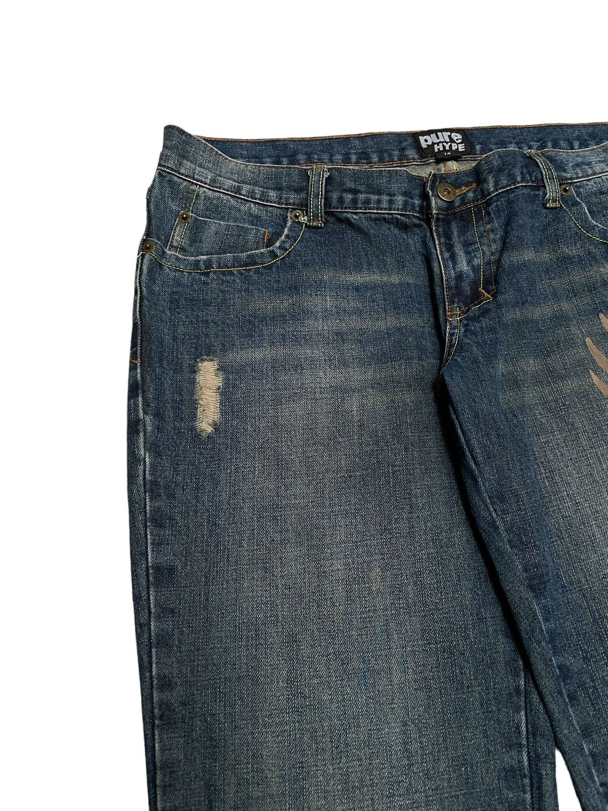 14th Addiction Rare Vintage Japanese Brand Pure Hype Flared Jeans 2000s Size US 36 / EU 52 - 4 Thumbnail