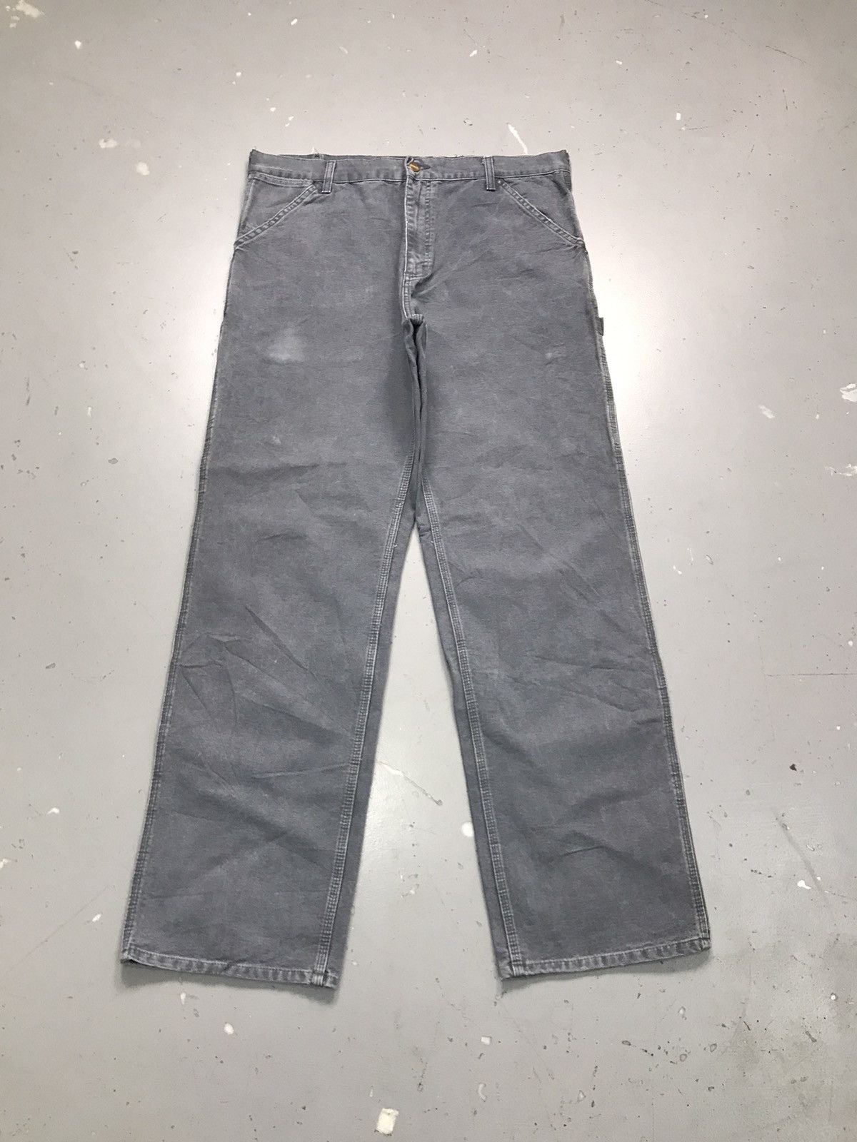 Carhartt Vintage Carhartt repaired carpenter workwear denim Size US 39 - 1 Thumbnail