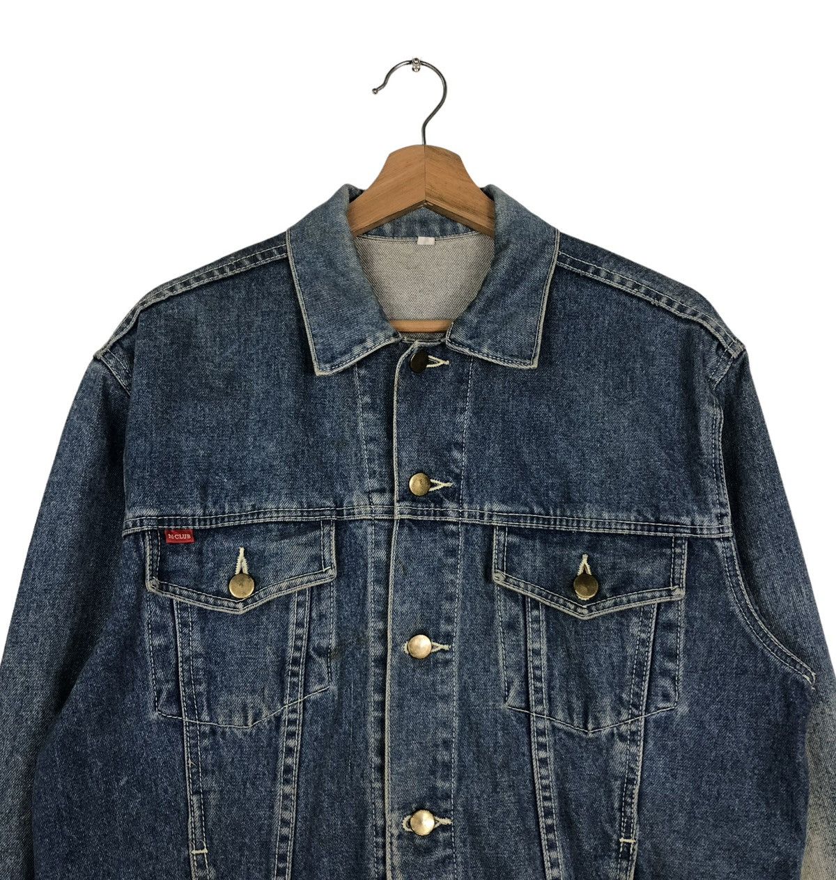 Japanese Brand 🔥VINTAGE BIKER TRUCKER DENIM JACKET M CLUB JAPAN MADE Size US S / EU 44-46 / 1 - 3 Thumbnail
