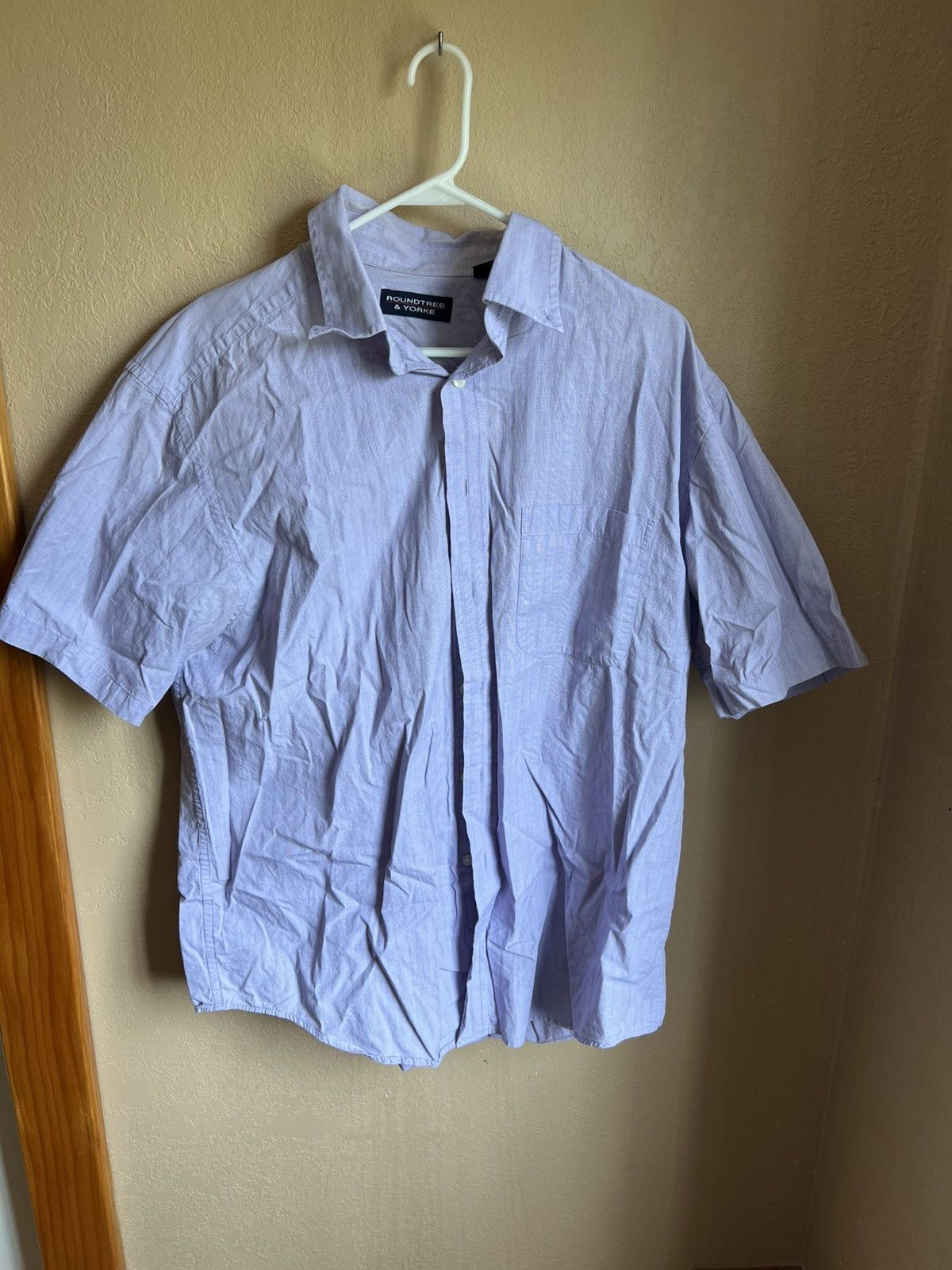 Roundtree & Yorke Roundtree & Yorke Purple Button Up - Short Sleeve - L Size US L / EU 52-54 / 3 - 1 Thumbnail