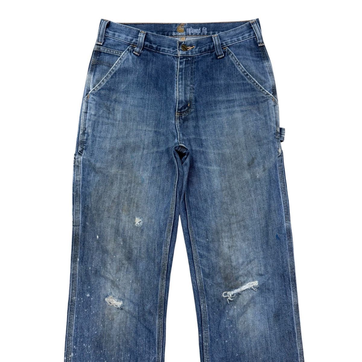 Carhartt Carhartt Thrashed Denim Carpenter Pants Size US 30 / EU 46 - 4 Thumbnail