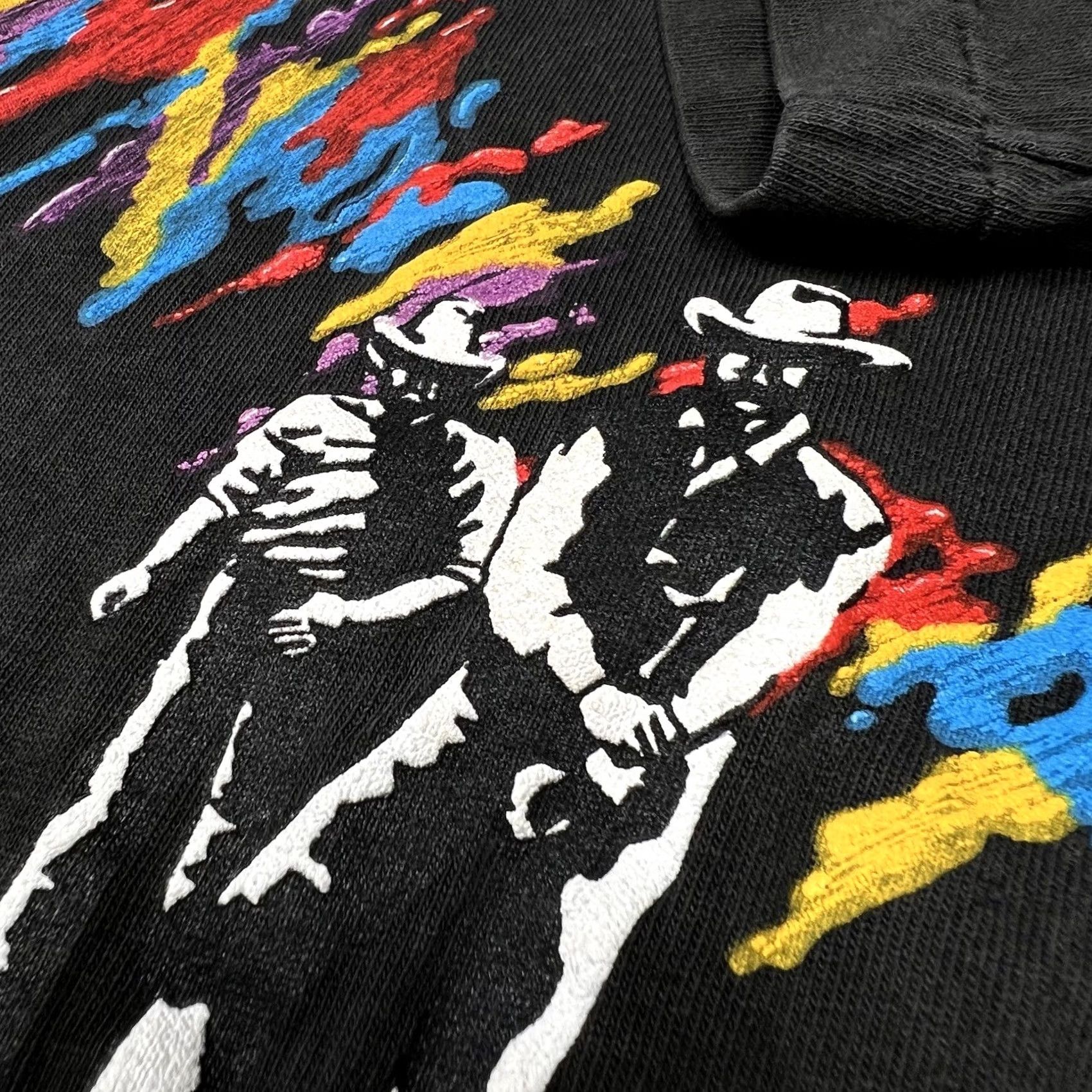 Vintage VINTAGE Cowboys Puff Print T-Shirt 1993 Single Stitch Graphic Large Black Unisex Adults Mens Womens Size US L / EU 52-54 / 3 - 5 Thumbnail