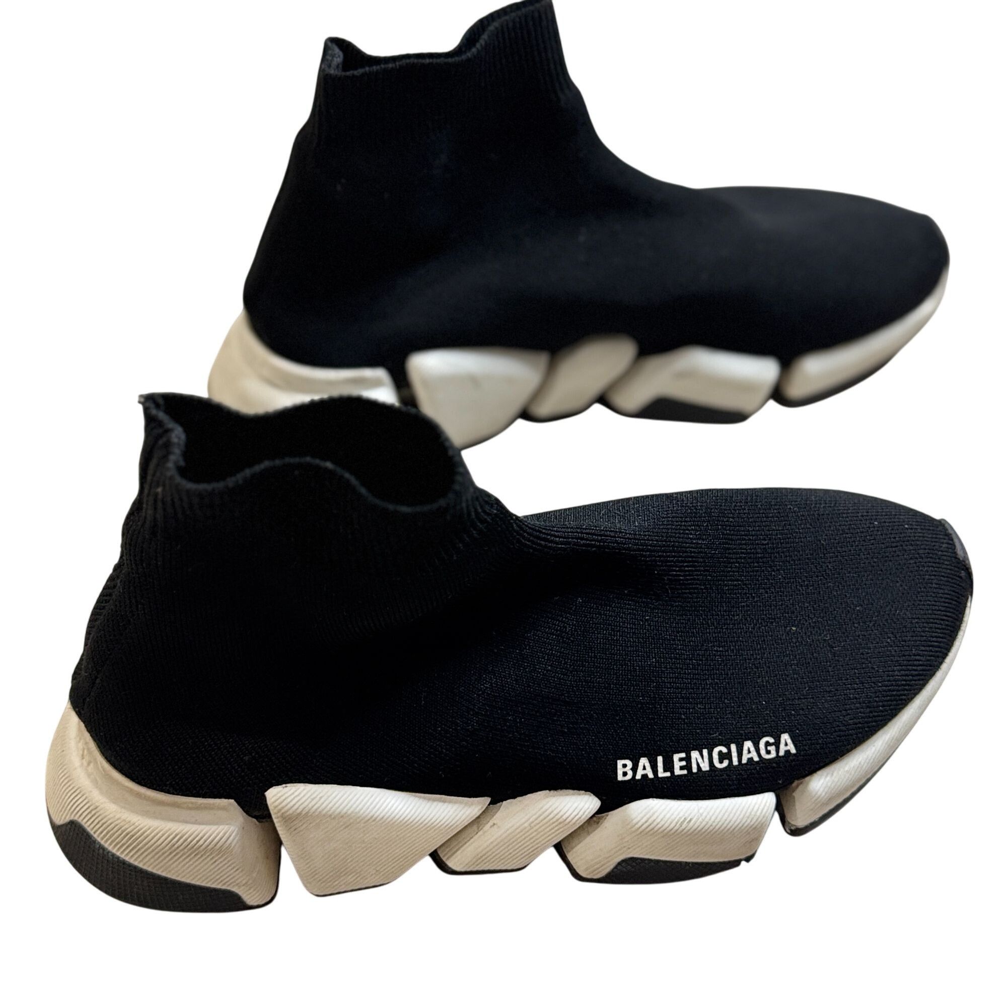 Balenciaga Speed Sock Sneakers Size 8/39 Black White