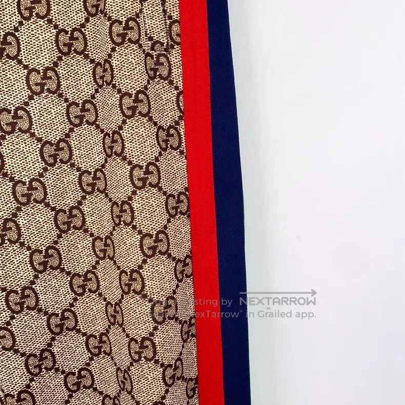 Gucci Gucci SizeS Colour block striped logo jacquard cotton draws Size 42" / US 20 - 4 Thumbnail