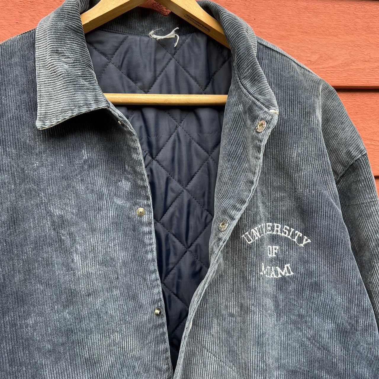 Vintage Vintage University Of Miami Corduroy Varsity Jacket Size US XL / EU 56 / 4 - 6 Thumbnail