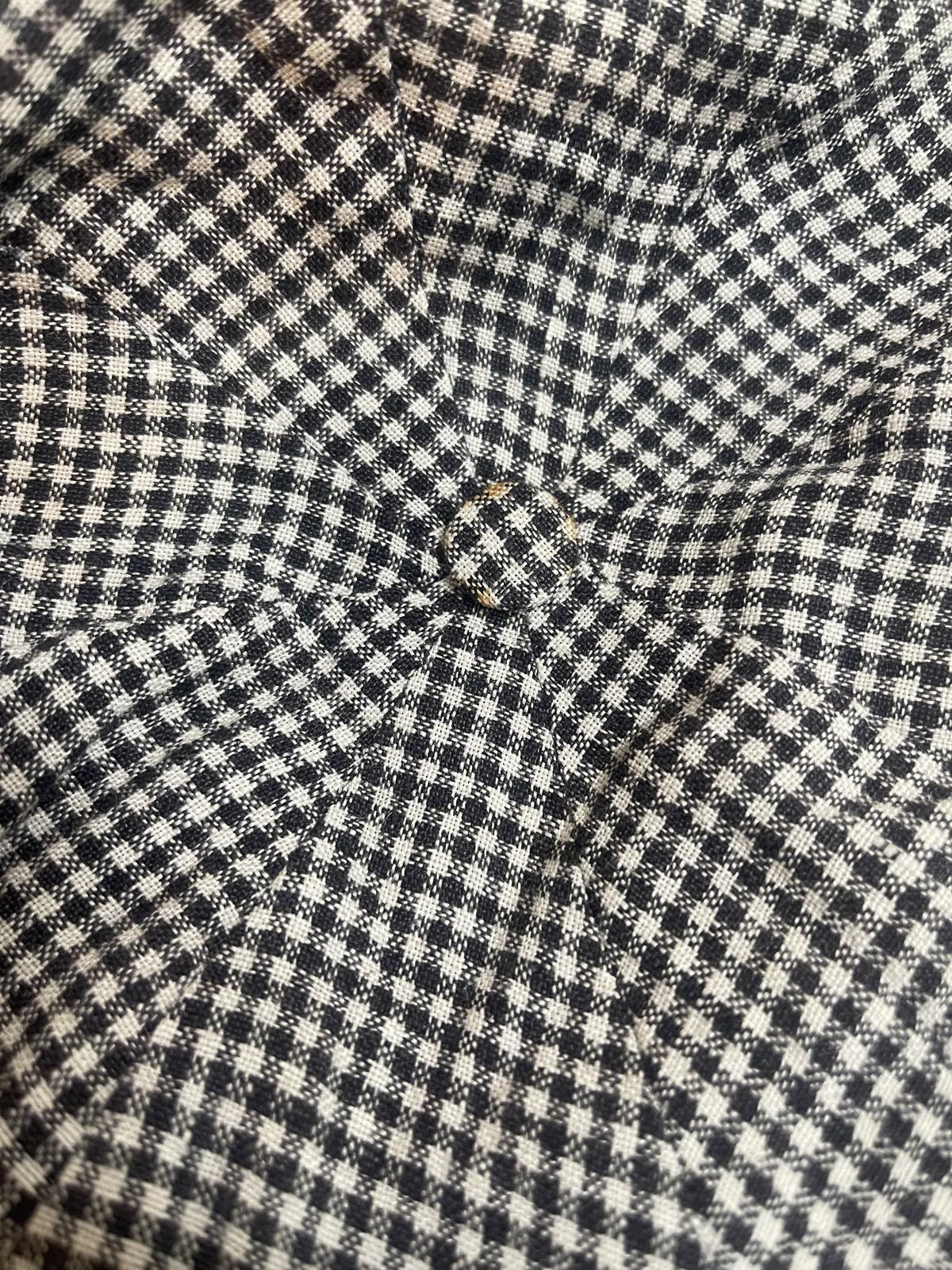 Barneys New York Barneys New York Linen Checkered Newsboy Hat Large Black Size ONE SIZE - 5 Thumbnail