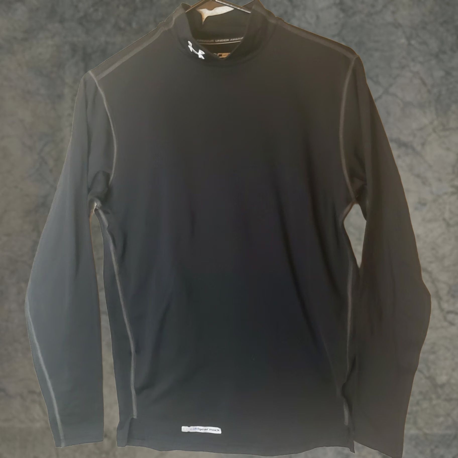 Under Armour Under Armour Cold Gear Long Sleeve Mock Neck Shirt Mens S Black Athletic Thermal Pullover Lightweight Nylon Blend Size US S / EU 44-46 / 1 - 1 Thumbnail