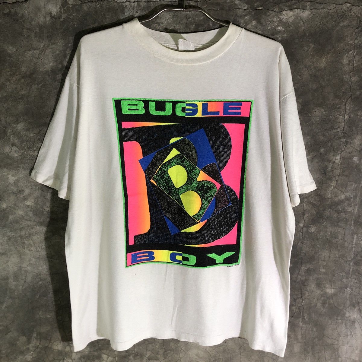 Bugle Boy Vintage T-shirt 90s Boxy Tee Oversized Size M, image size:1200x1200
