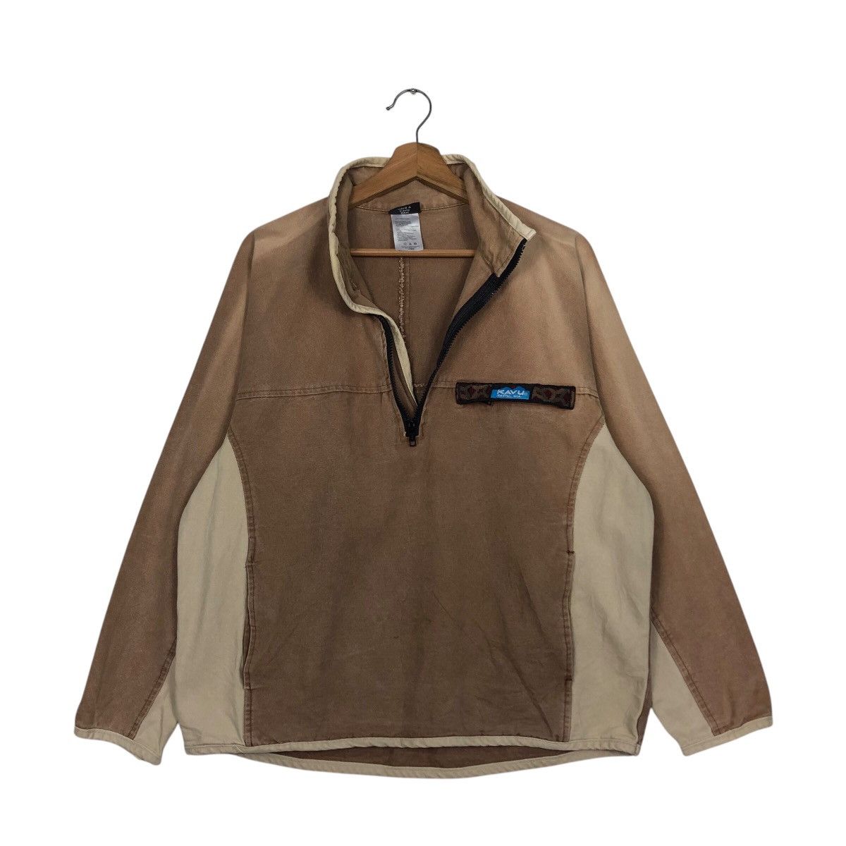 Japanese Brand 📌Vintage Half Zipper Jacket Kavu Duck Canvas Detroit Size US M / EU 48-50 / 2 - 12 Thumbnail