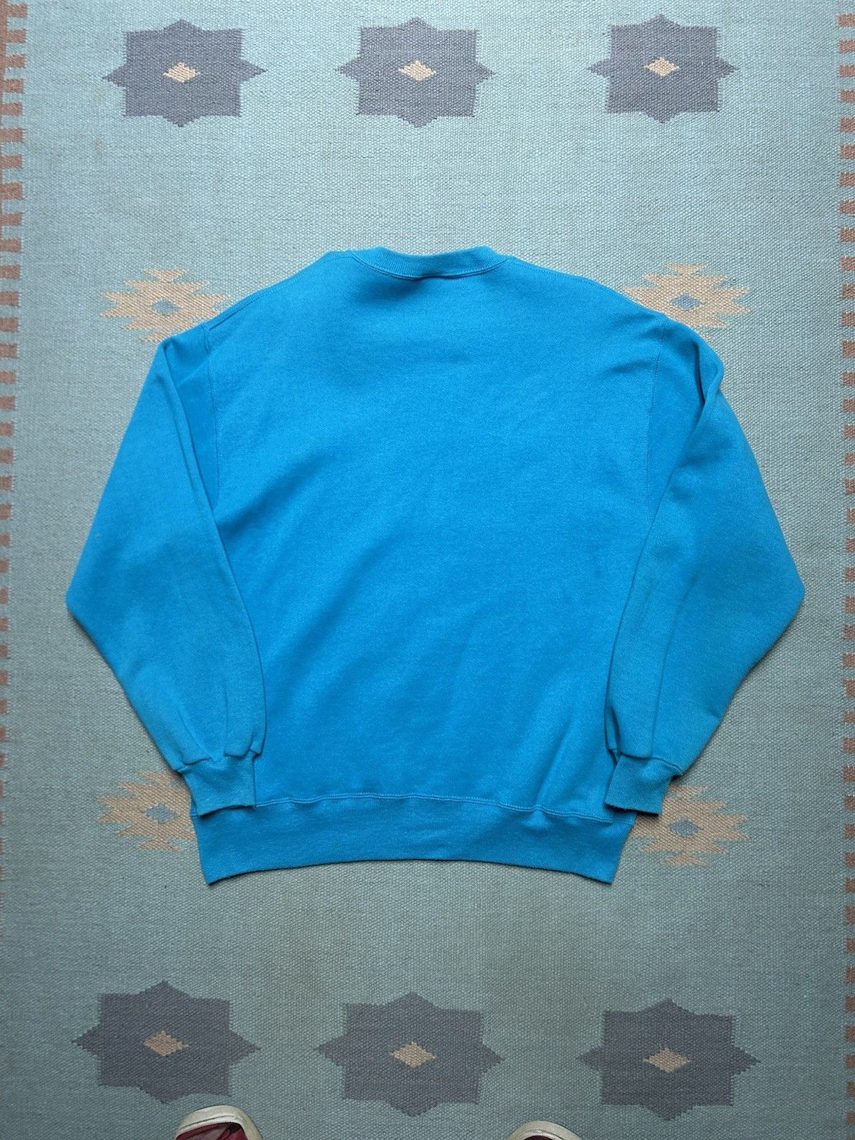 Vintage Vintage 90s sweatshirt russell athletic blank teal USA large Size US L / EU 52-54 / 3 - 6 Thumbnail
