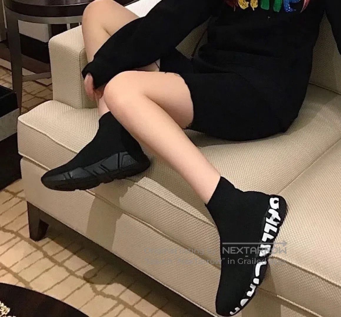 Balenciaga Balenciaga Black Sock Shoes. Size US 7 / EU 40 - 7 Thumbnail