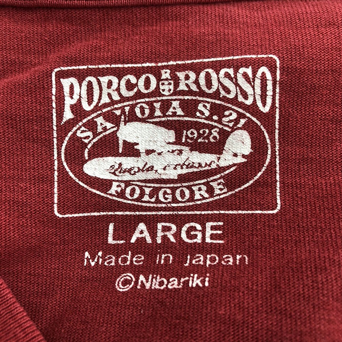 Anime Vintage STUDIO GHIBLI PORCO ROSSO Nibariki Anime Tee Shirt Size US L / EU 52-54 / 3 - 6 Thumbnail