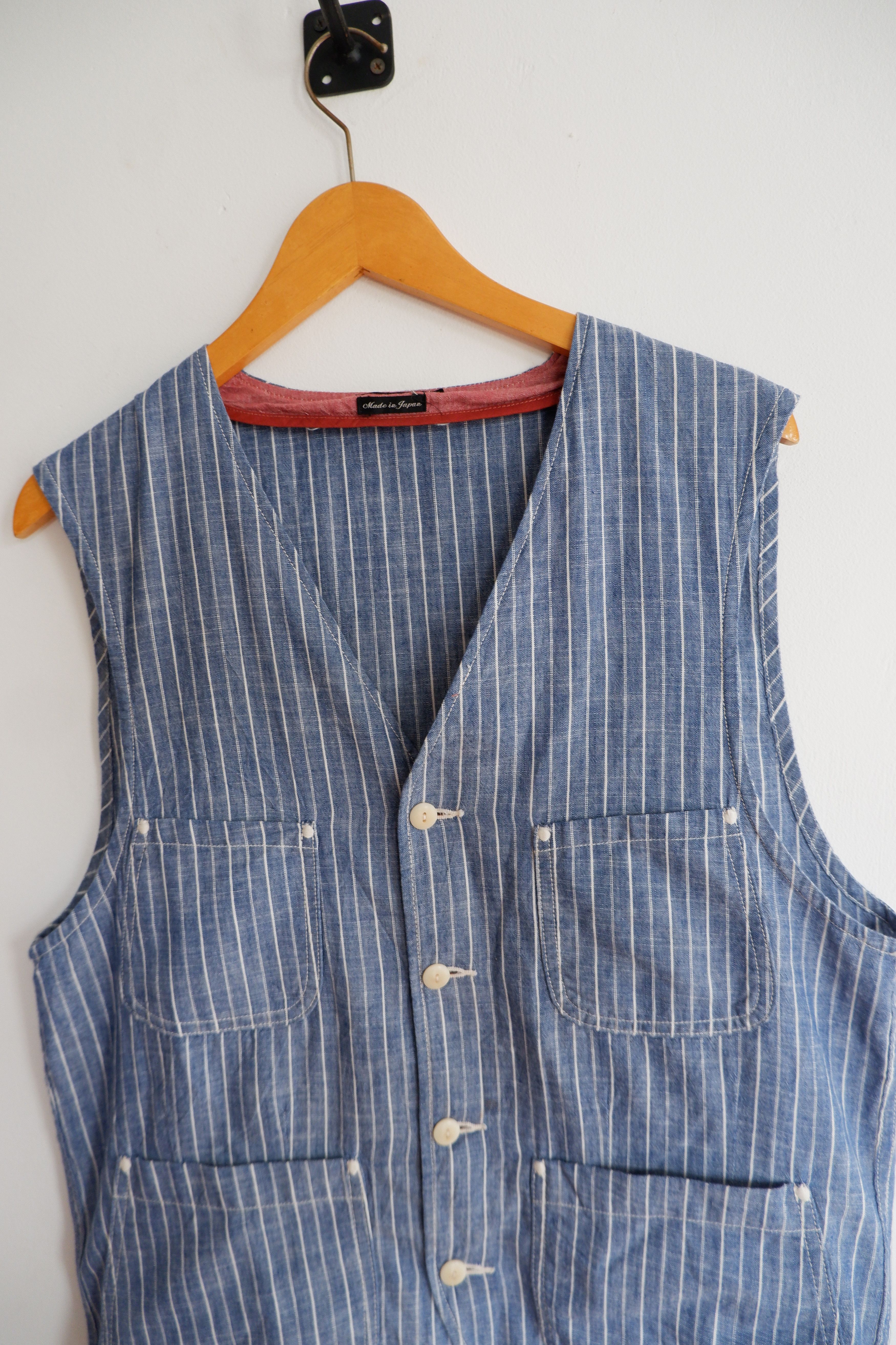 Sunny Sports Vintage Sunny Sports Hickory Chambray Vest Size US L / EU 52-54 / 3 - 3 Thumbnail