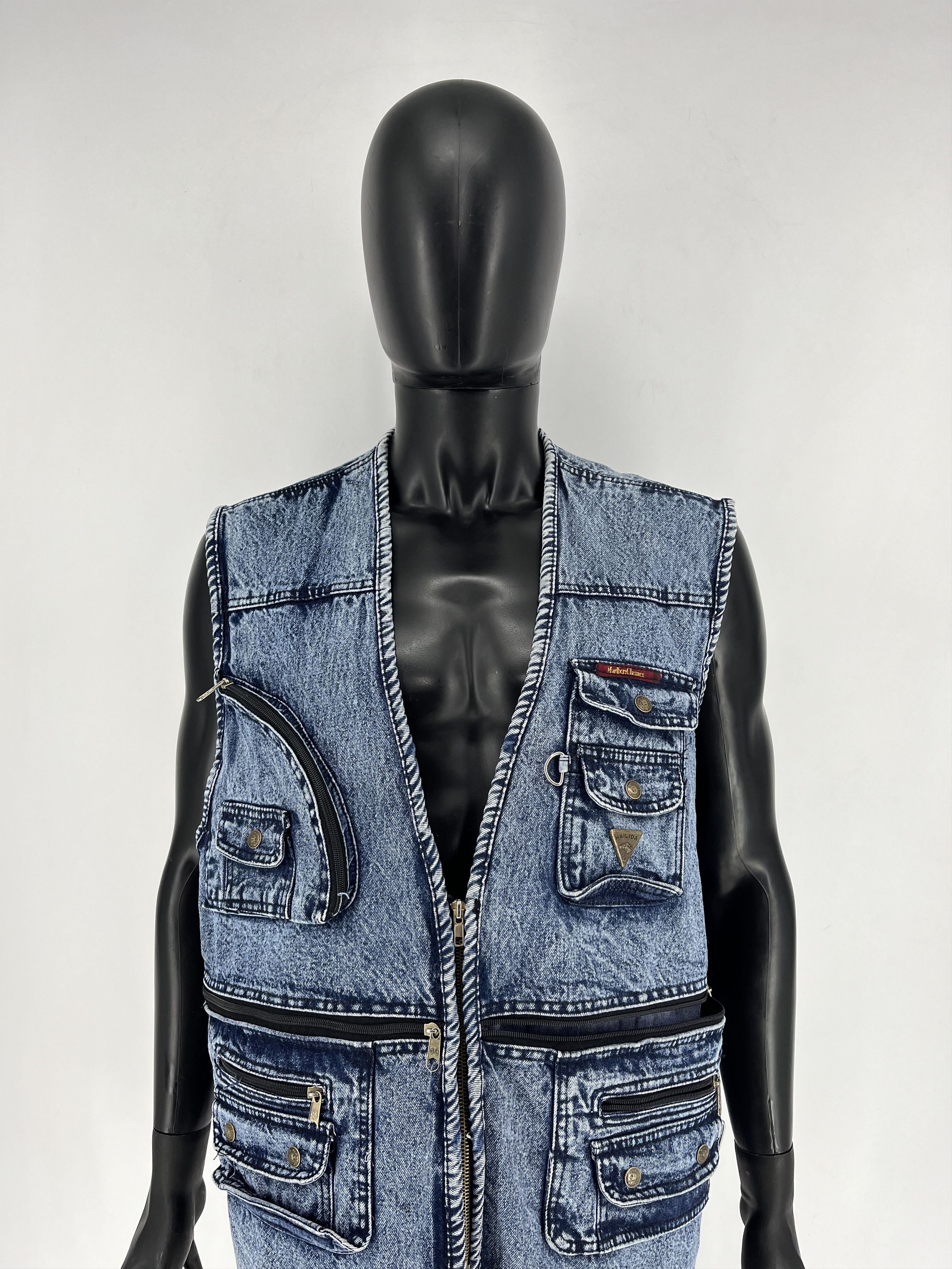 Other Marlboro Classics Vintage Washed Multi-Pocket Denim Vest Size US M / EU 48-50 / 2 - 1 Thumbnail