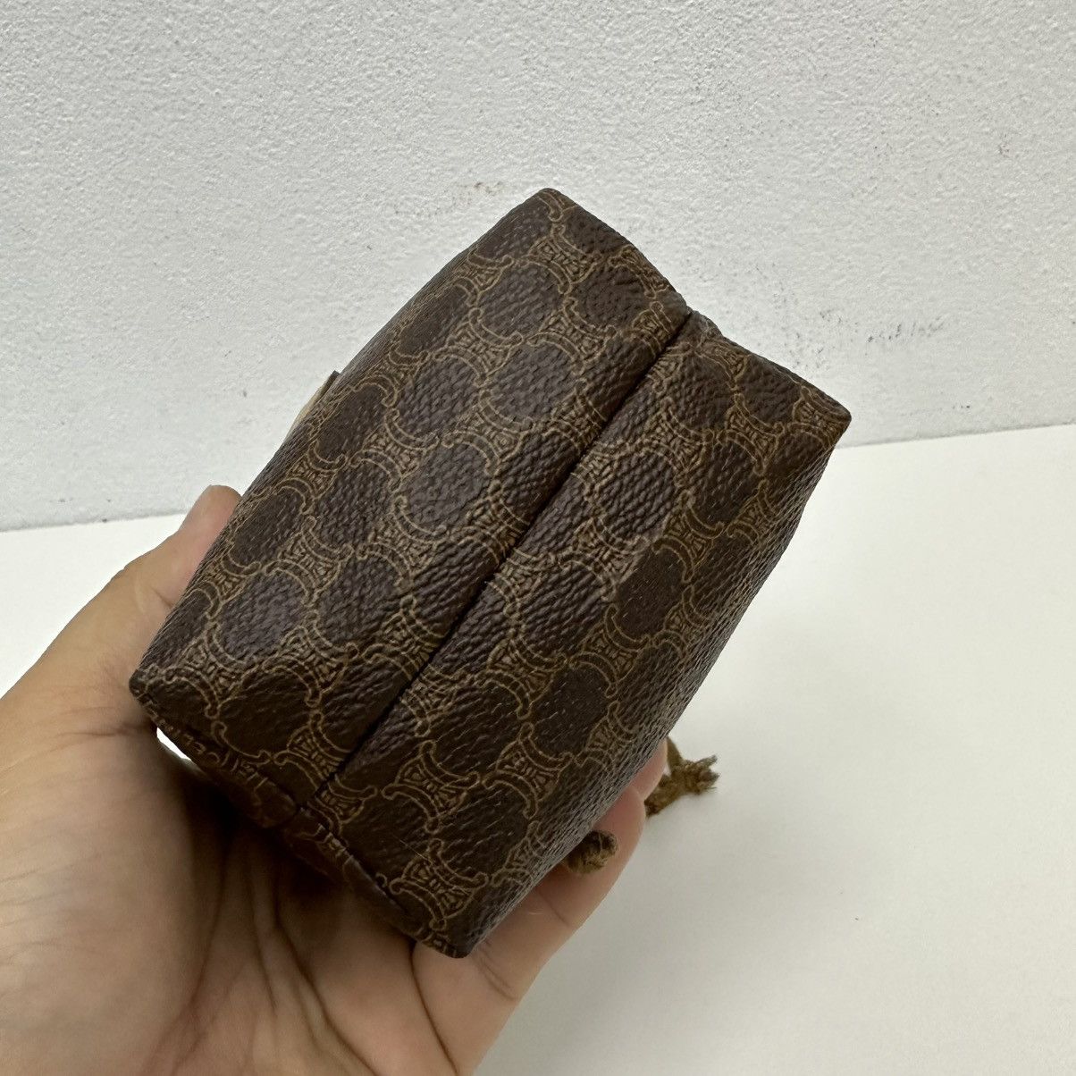 Celine ‼️LASTDROP‼️ VINTAGE CELINE MACADAM DRAWSTRING POUCH BAG Size ONE SIZE - 7 Thumbnail