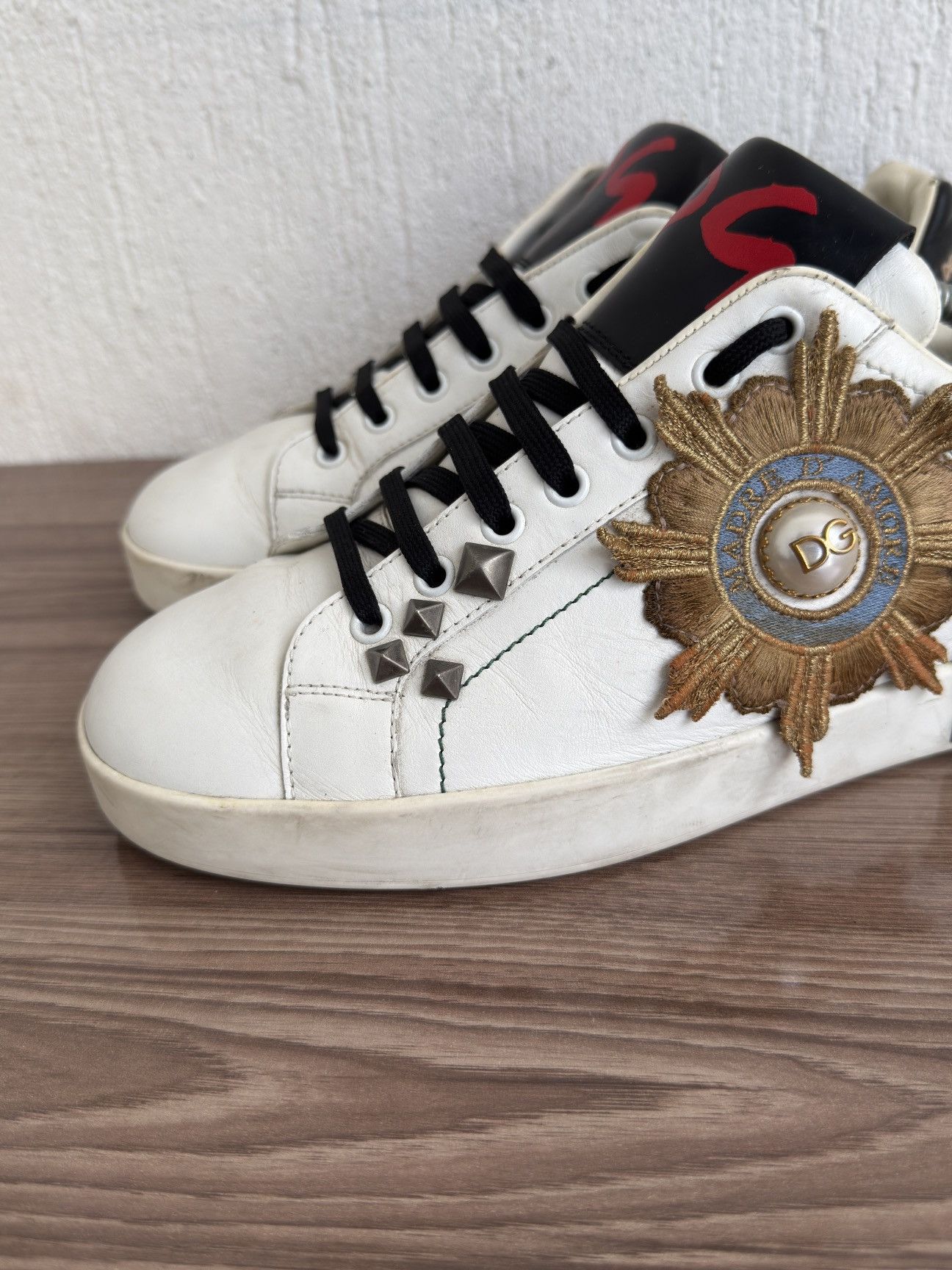 Dolce & Gabbana Portofino embellished studded sneaker Size US 9.5 / EU 42-43 - 3 Thumbnail