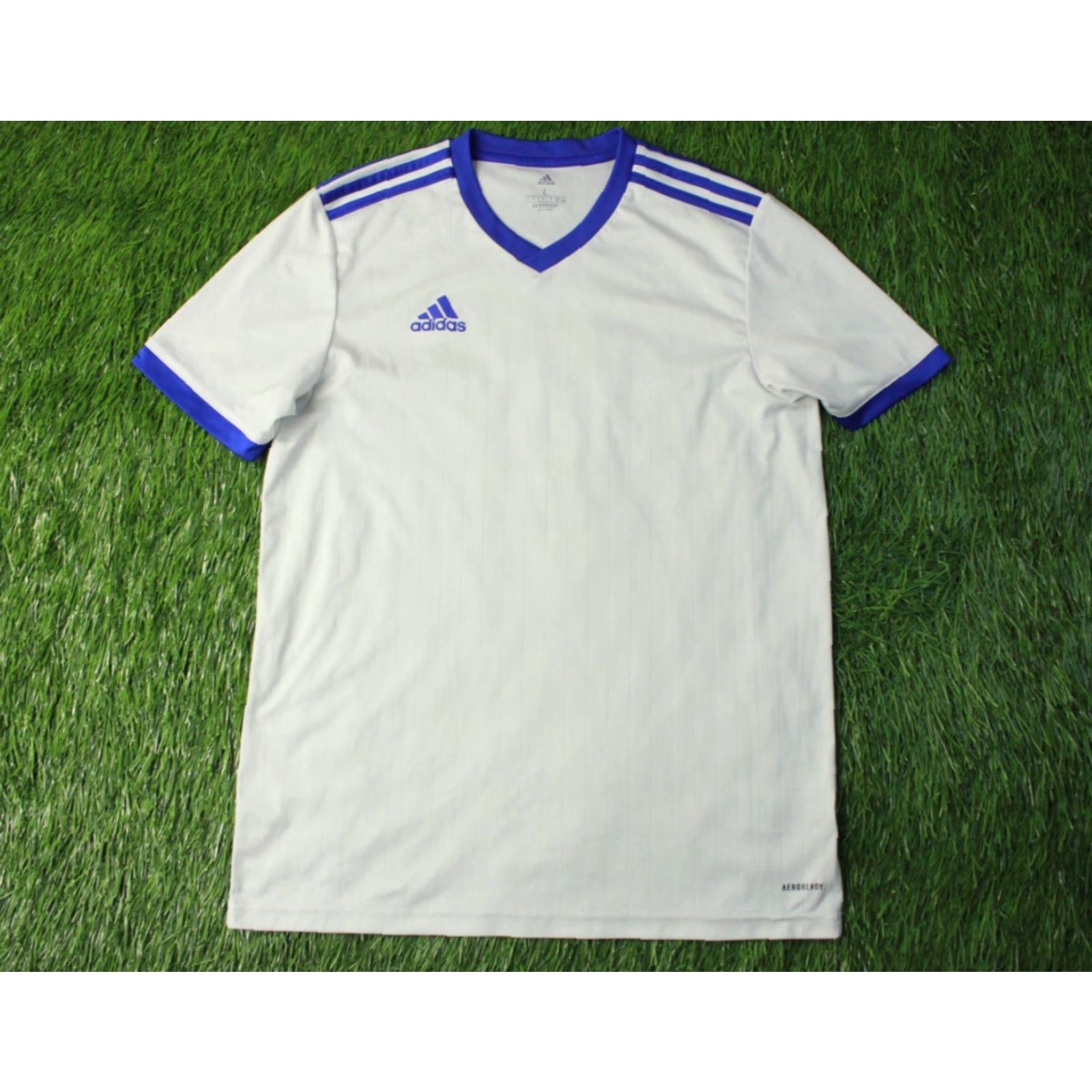 Adidas ADIDAS Tabela FOOTBALL SHIRT L Men White and Blue 100% Polyester ADIDAS PERFORMANCE T-Shirt 2020 Size US L / EU 52-54 / 3 - 2 Thumbnail