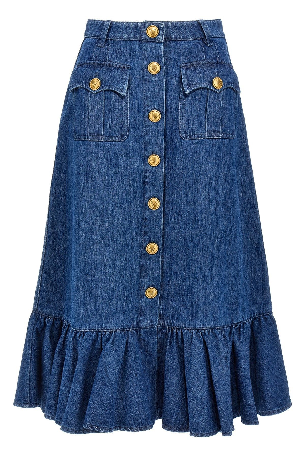 Valentino Valentino Garavani denim skirt Size 26" / US 2 / IT 38 - 1 Thumbnail