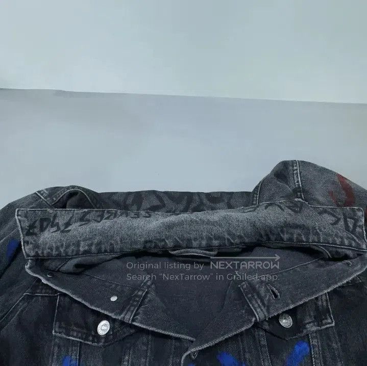 Balenciaga Balenciaga Black Graffiti Denim Jacket. Size US L / EU 52-54 / 3 - 5 Thumbnail